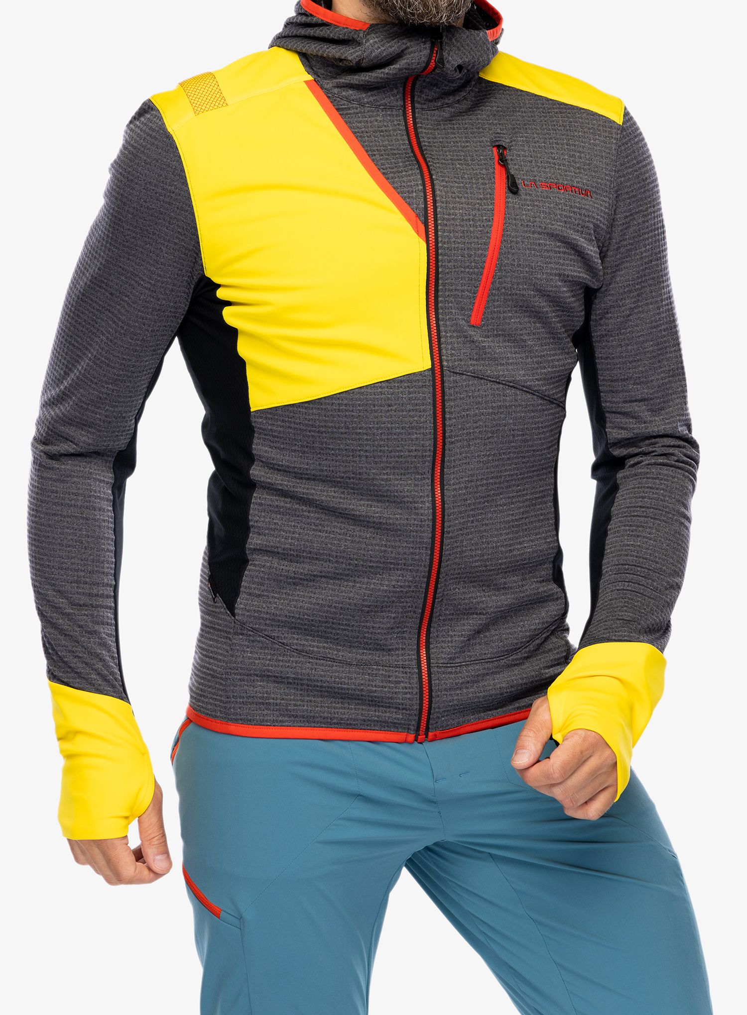 Pánská mikina La Sportiva Aequilibrium Thermal Hoody  - black/yellow