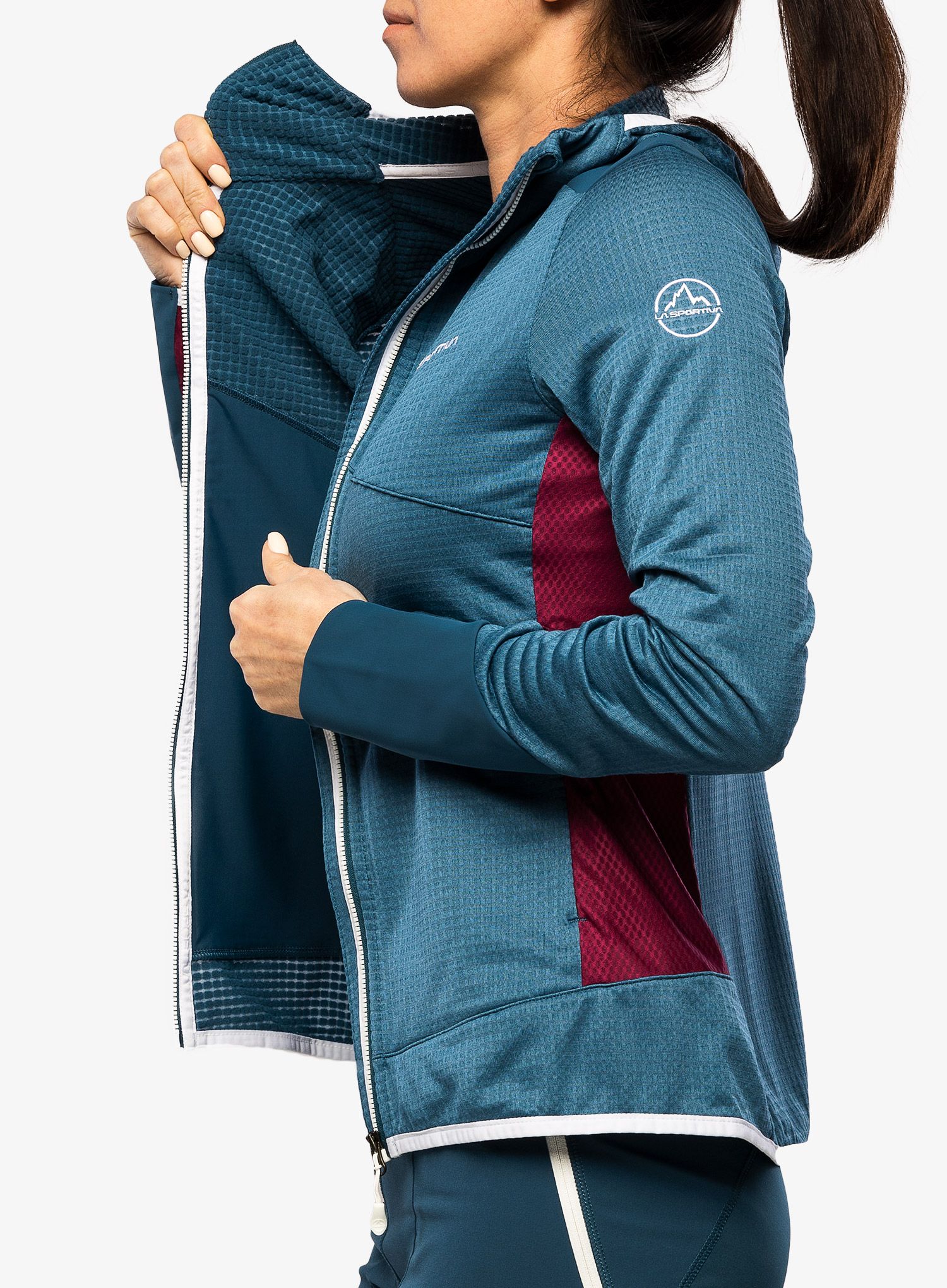 Dámská mikina La Sportiva Aequilibrium Thermal Hoody  - storm blue/red plum
