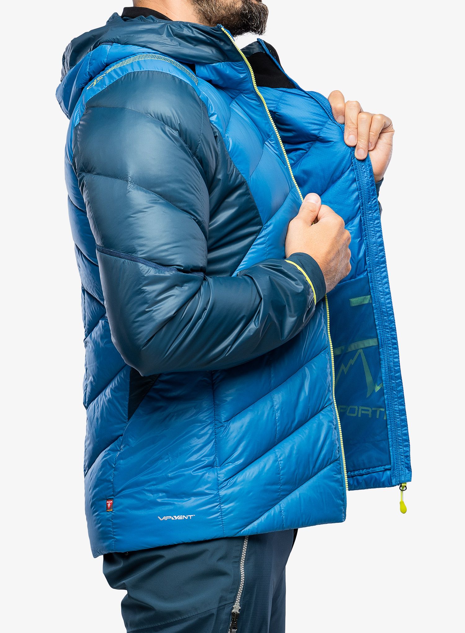 Péřová bunda La Sportiva Aiguille Down Jkt - electric blue/storm blue