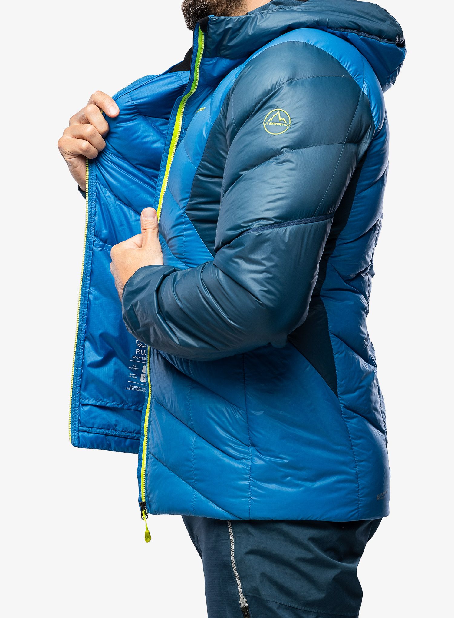 Péřová bunda La Sportiva Aiguille Down Jkt - electric blue/storm blue