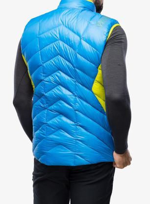 Péřová vesta La Sportiva Aiguille Down Vest - electric blue/lime punch