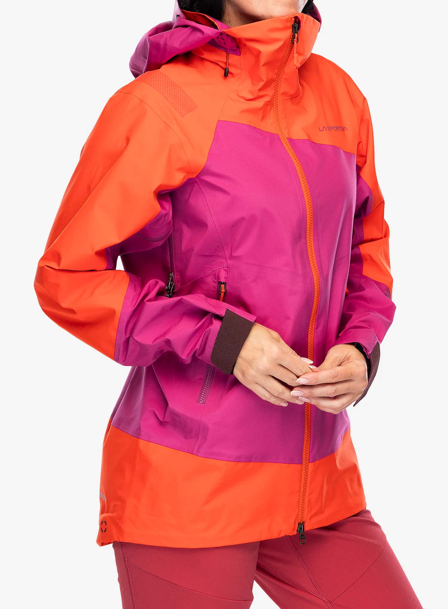 GORE TEX bunda dámská La Sportiva Alpine Guide GTX Jkt - cherry tomato/springtime
