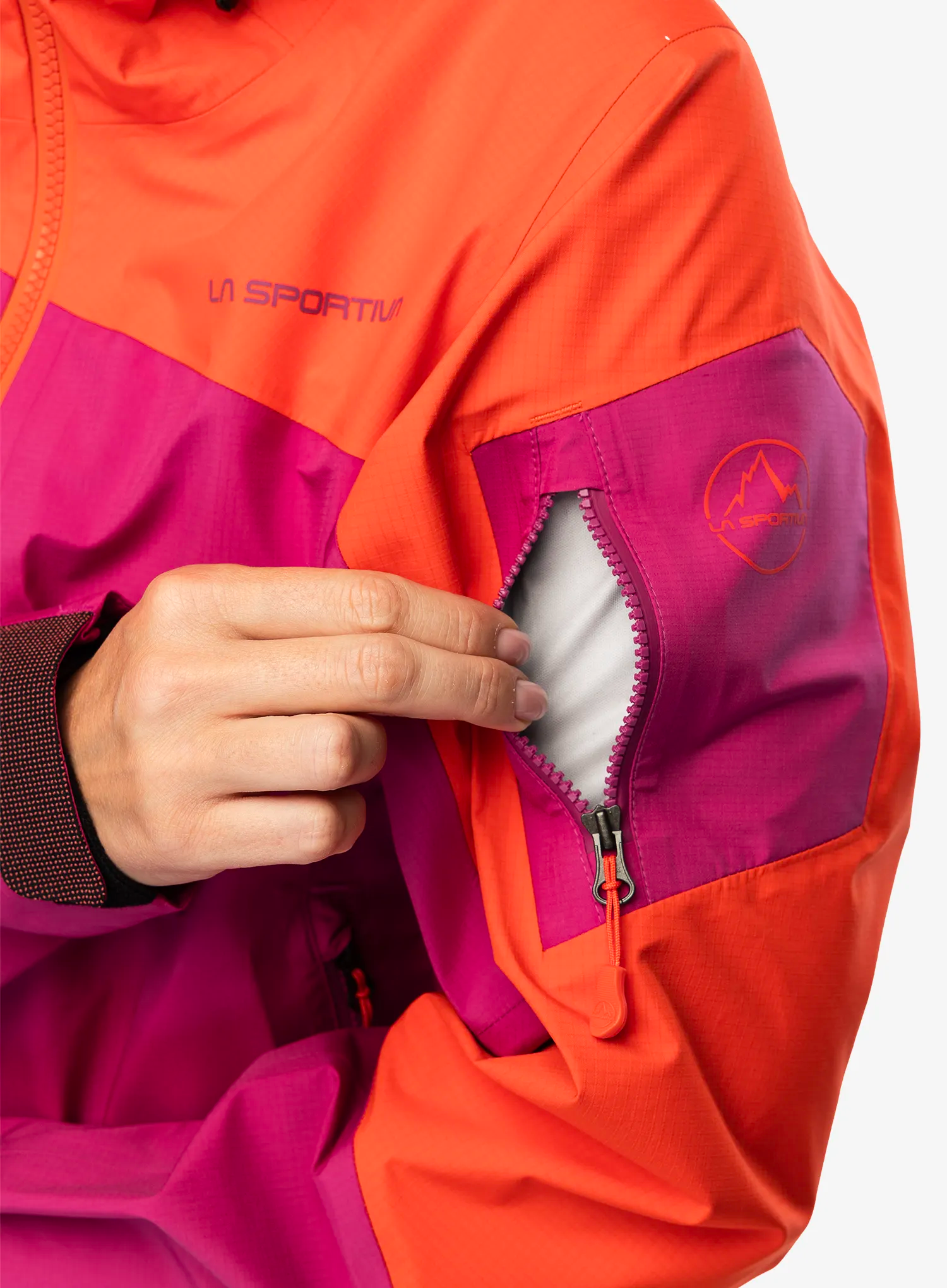 GORE TEX bunda dámská La Sportiva Alpine Guide GTX Jkt - cherry tomato/springtime