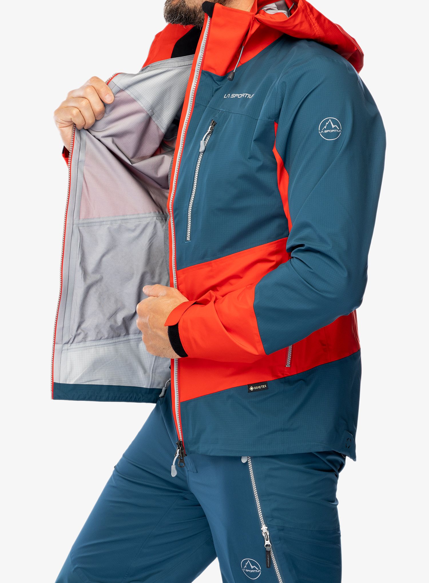 Bunda s membránou La Sportiva Alpine Guide GTX Jkt - poppy/storm blue