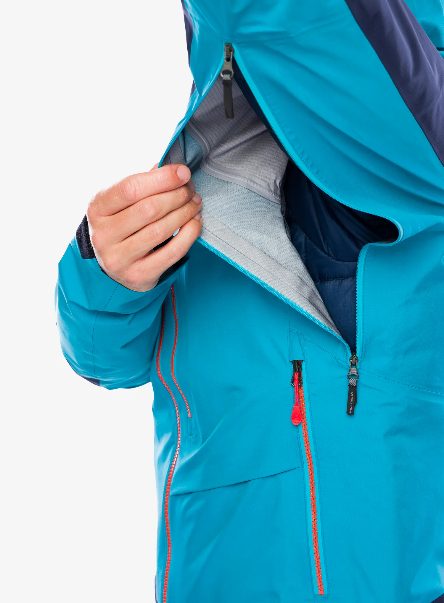 Bunda s membránou La Sportiva Alpine Guide GTX Jkt - tropic blue/deep sea