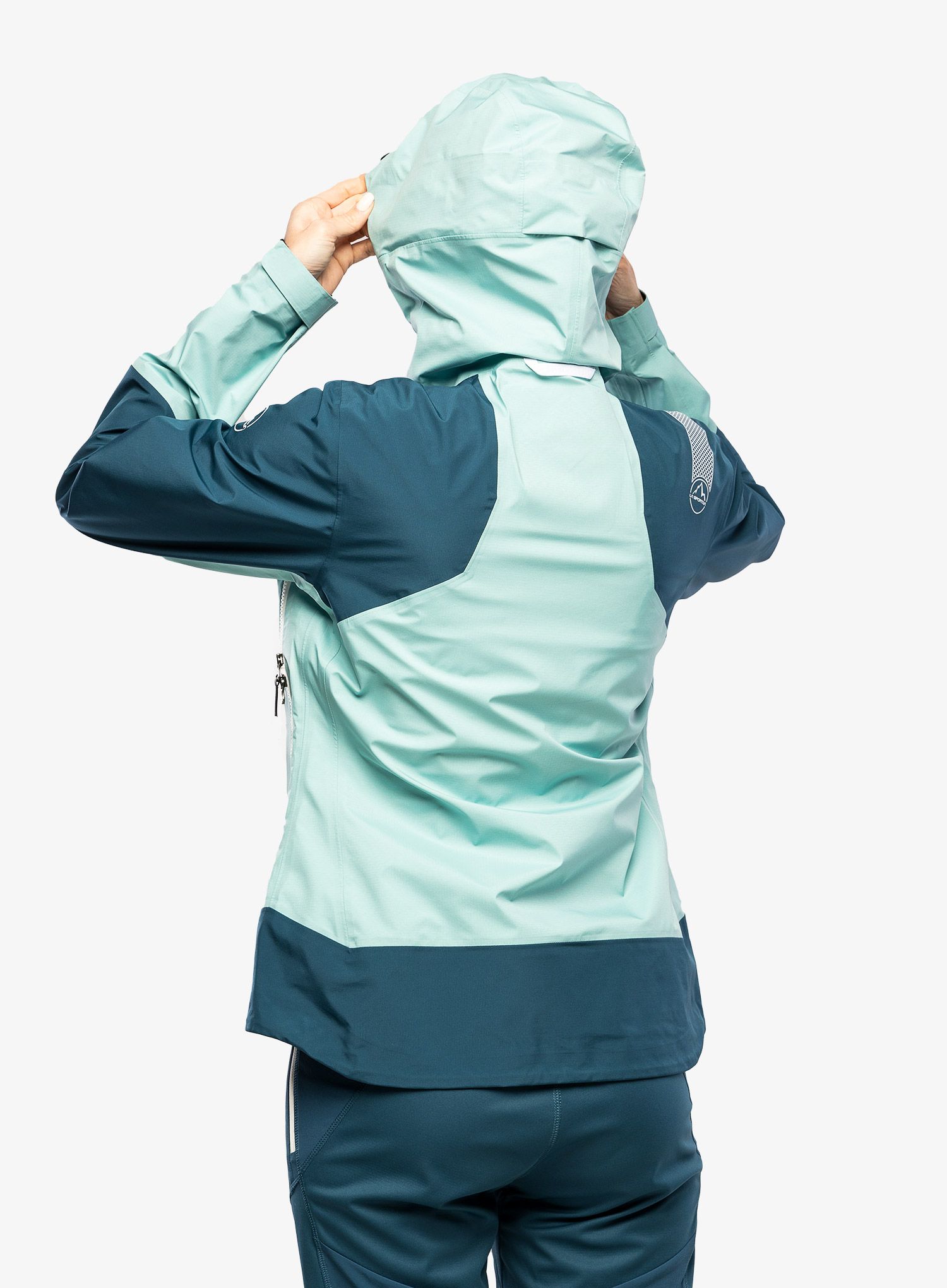Dámská nepromokavá bunda s membránou La Sportiva Alpine Guide GTX Jacket  - iceberg/storm blue