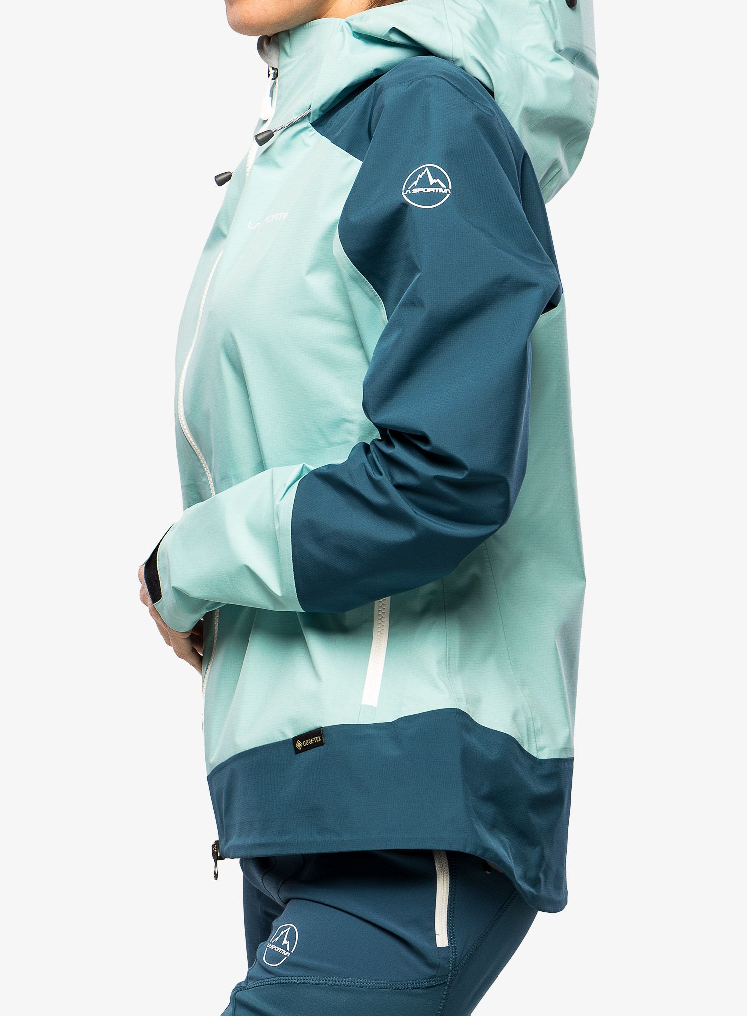 Dámská nepromokavá bunda s membránou La Sportiva Alpine Guide GTX Jacket  - iceberg/storm blue