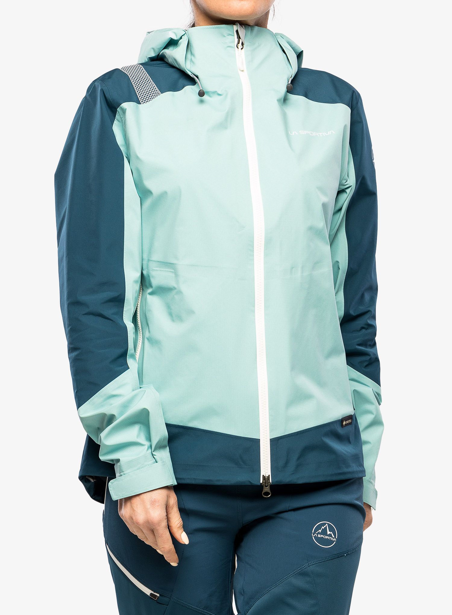 Dámská nepromokavá bunda s membránou La Sportiva Alpine Guide GTX Jacket  - iceberg/storm blue