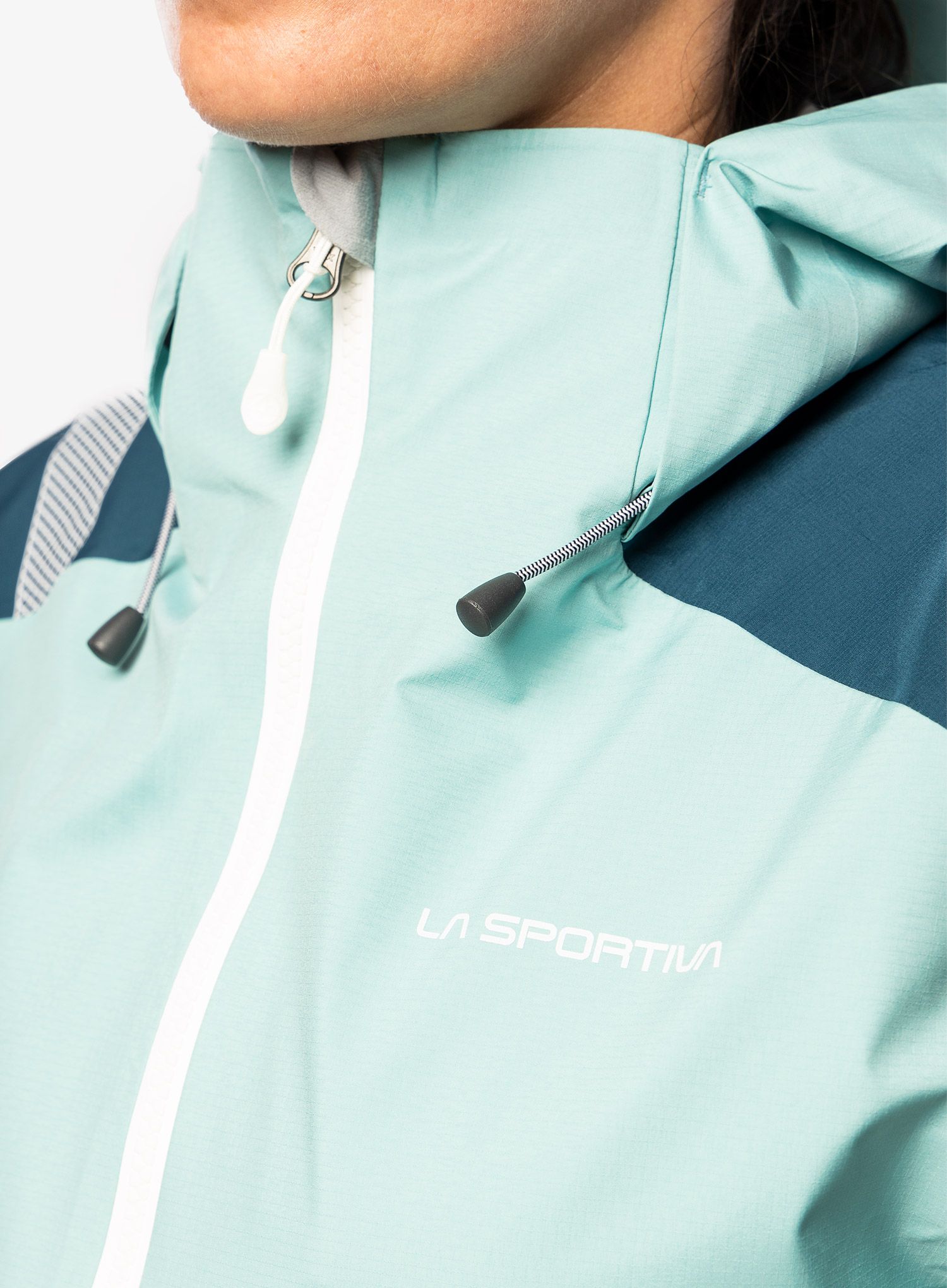 Dámská nepromokavá bunda s membránou La Sportiva Alpine Guide GTX Jacket  - iceberg/storm blue