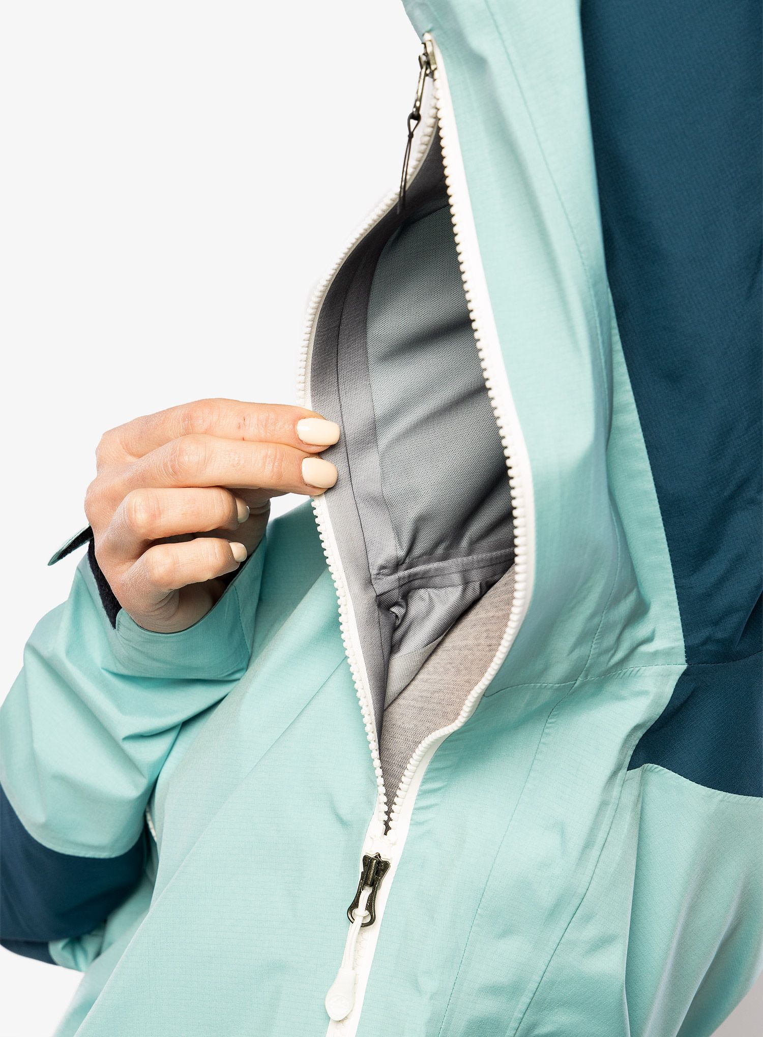 Dámská nepromokavá bunda s membránou La Sportiva Alpine Guide GTX Jacket  - iceberg/storm blue