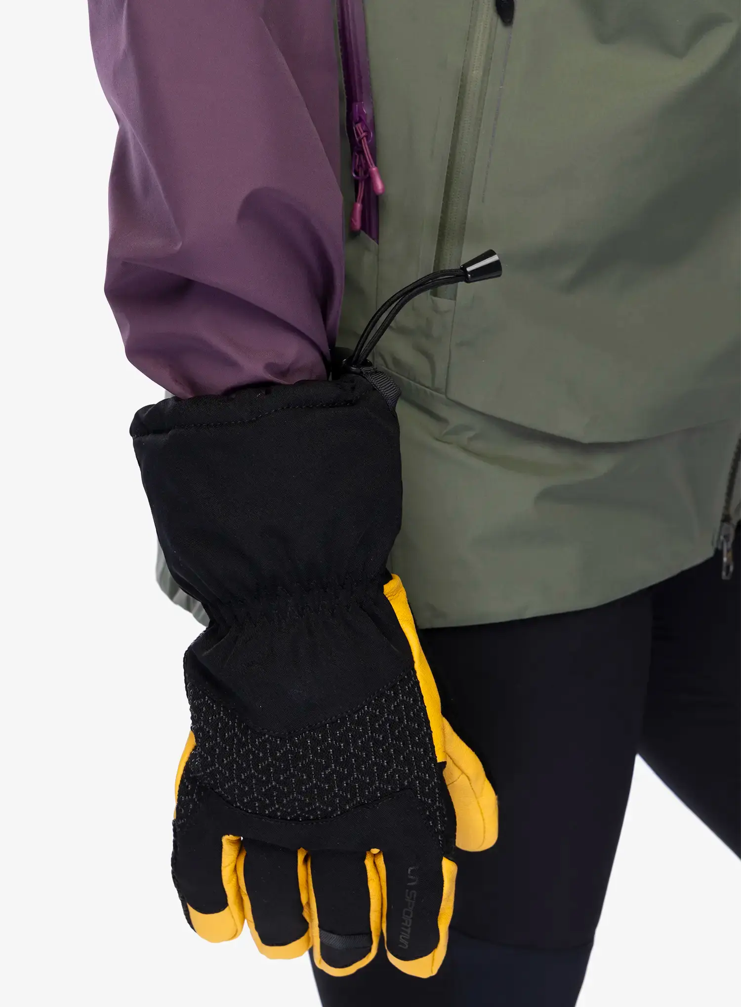 Rukavice na hory La Sportiva Alpine Guide Leather Gloves - black/cedar