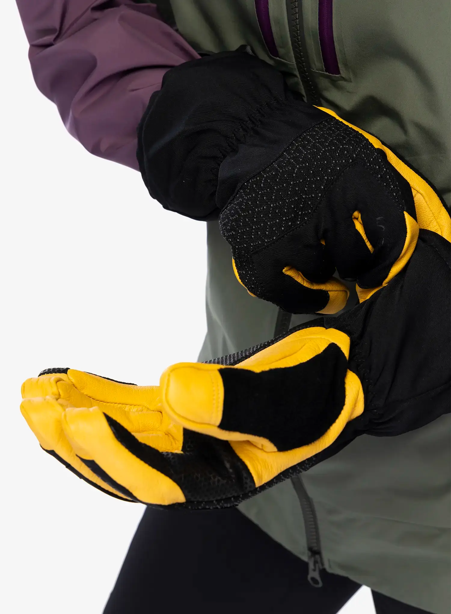 Rukavice na hory La Sportiva Alpine Guide Leather Gloves - black/cedar