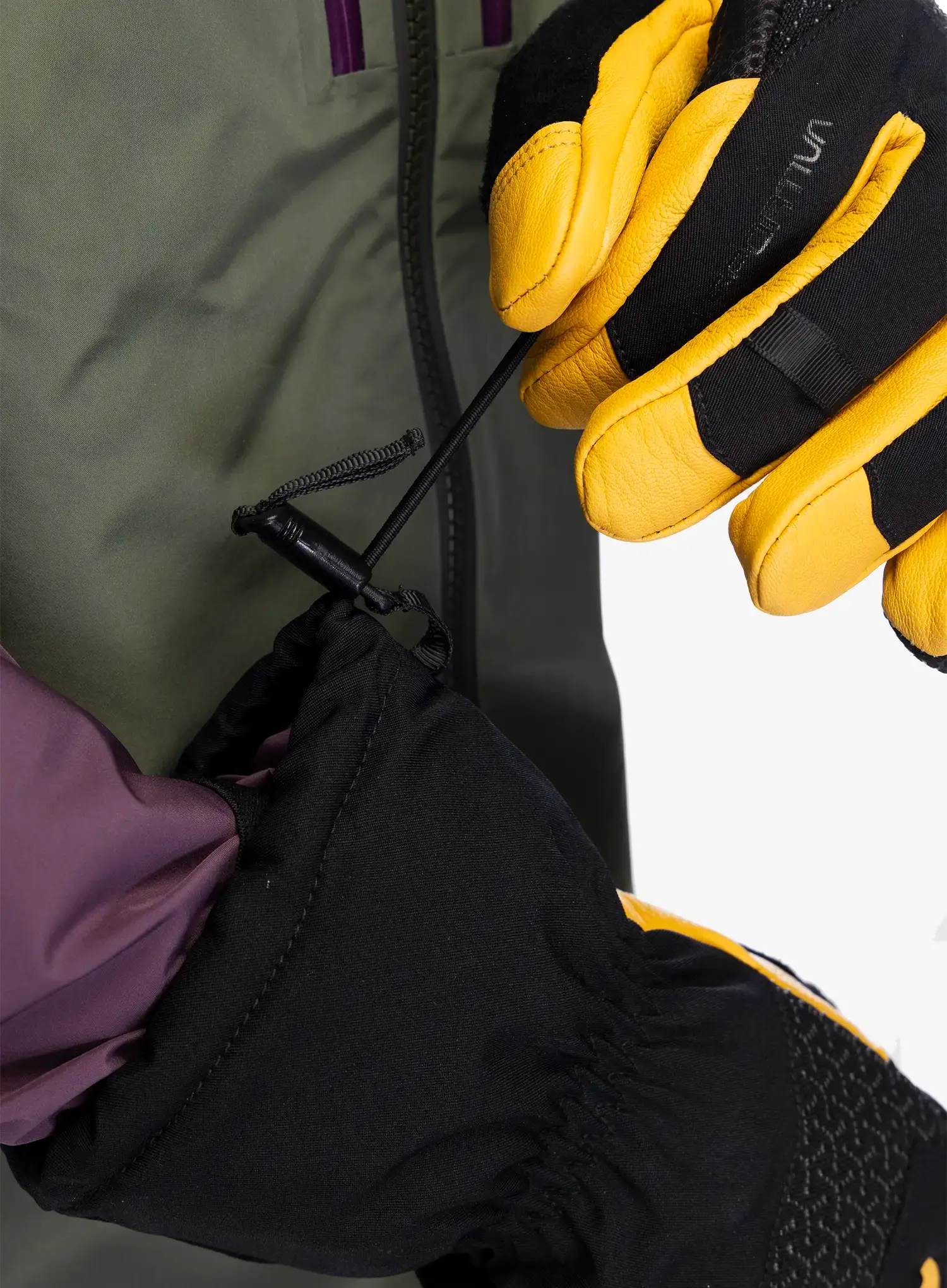 Rukavice na hory La Sportiva Alpine Guide Leather Gloves - black/cedar