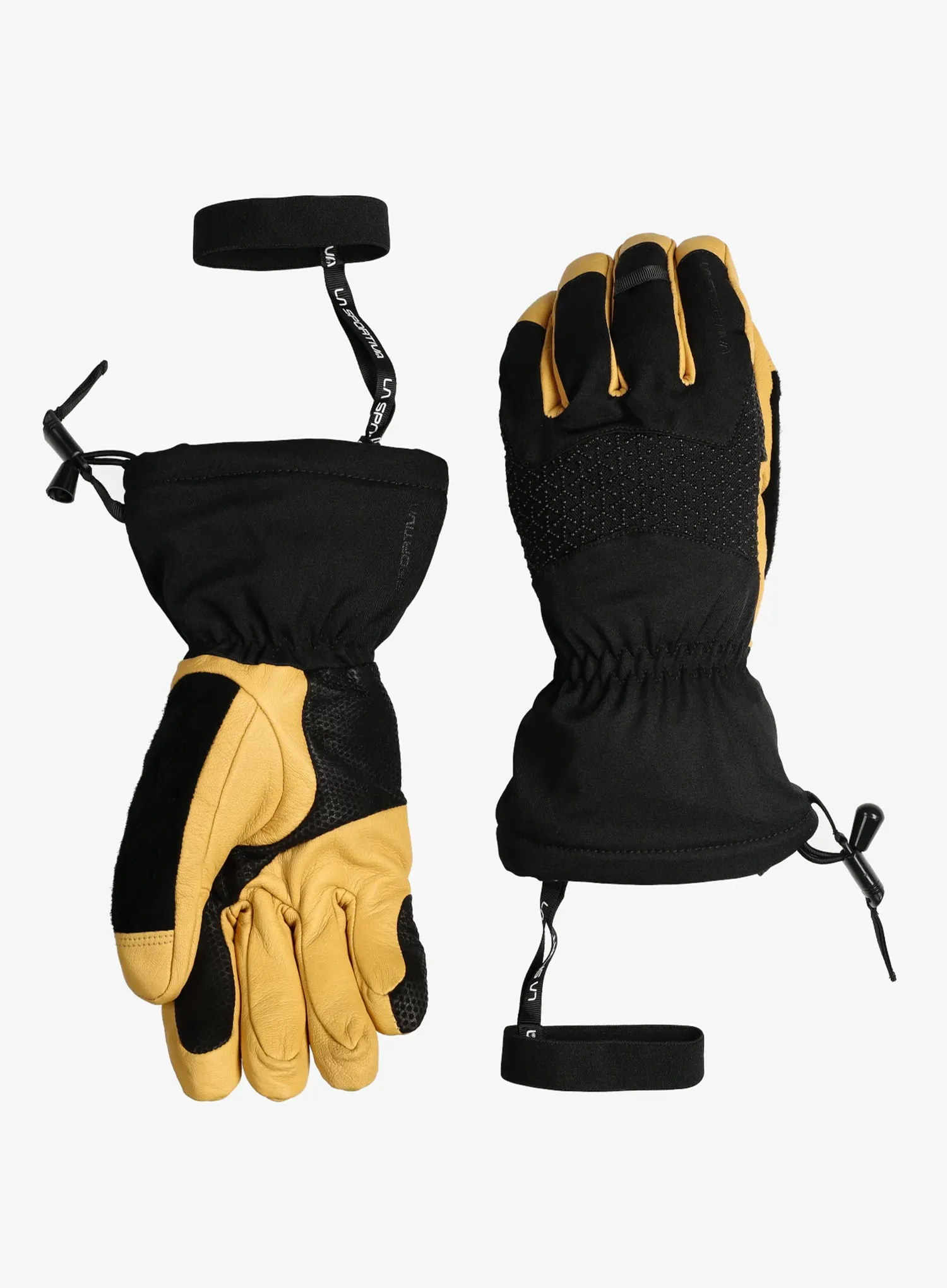 Rukavice na hory La Sportiva Alpine Guide Leather Gloves - black/cedar