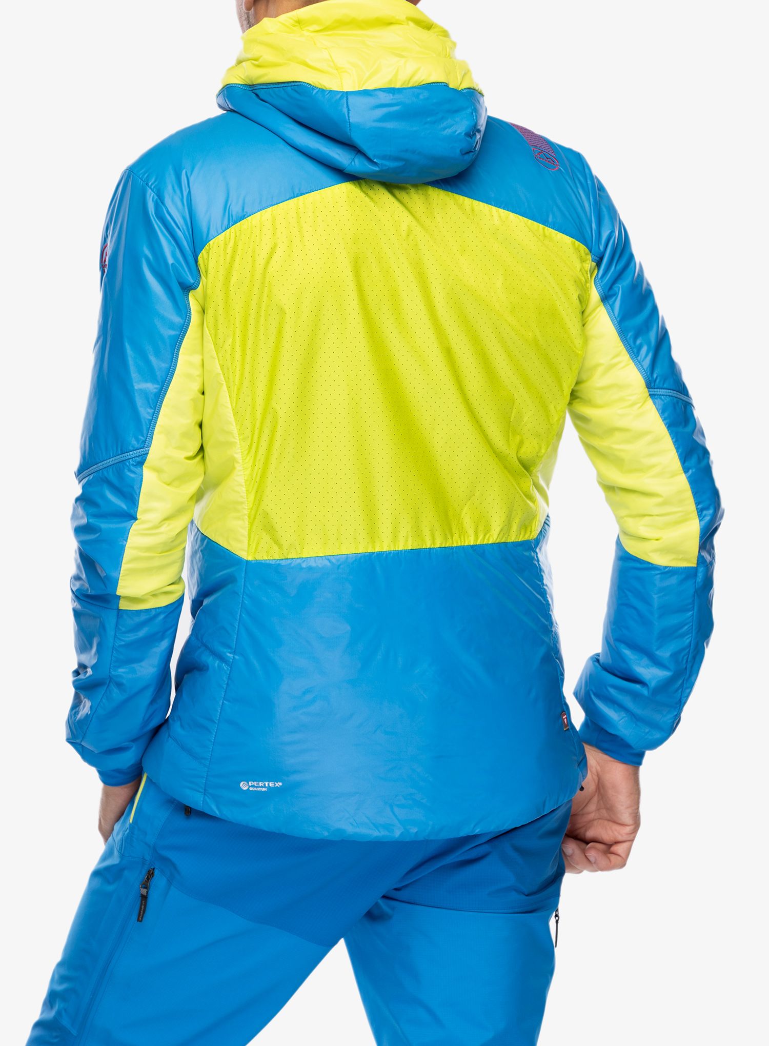 Zateplená bunda La Sportiva Alpine Guide Primaloft Hoody - lime punch/electric blue