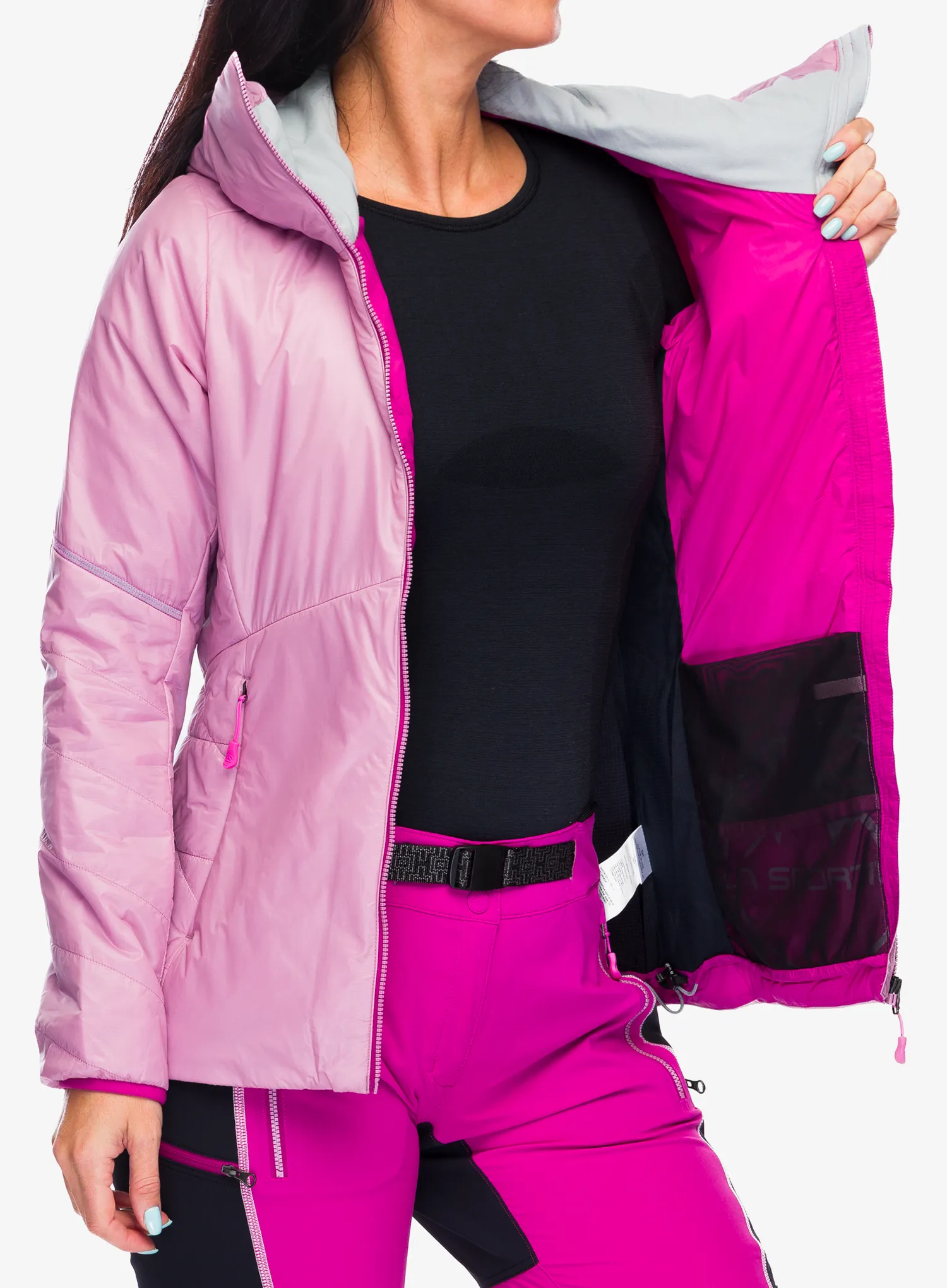 Zateplená bunda dámská La Sportiva Alpine Guide Primaloft Hoody - rose