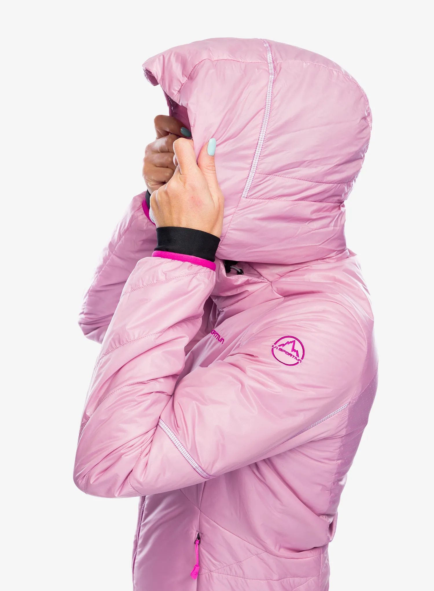 Zateplená bunda dámská La Sportiva Alpine Guide Primaloft Hoody - rose