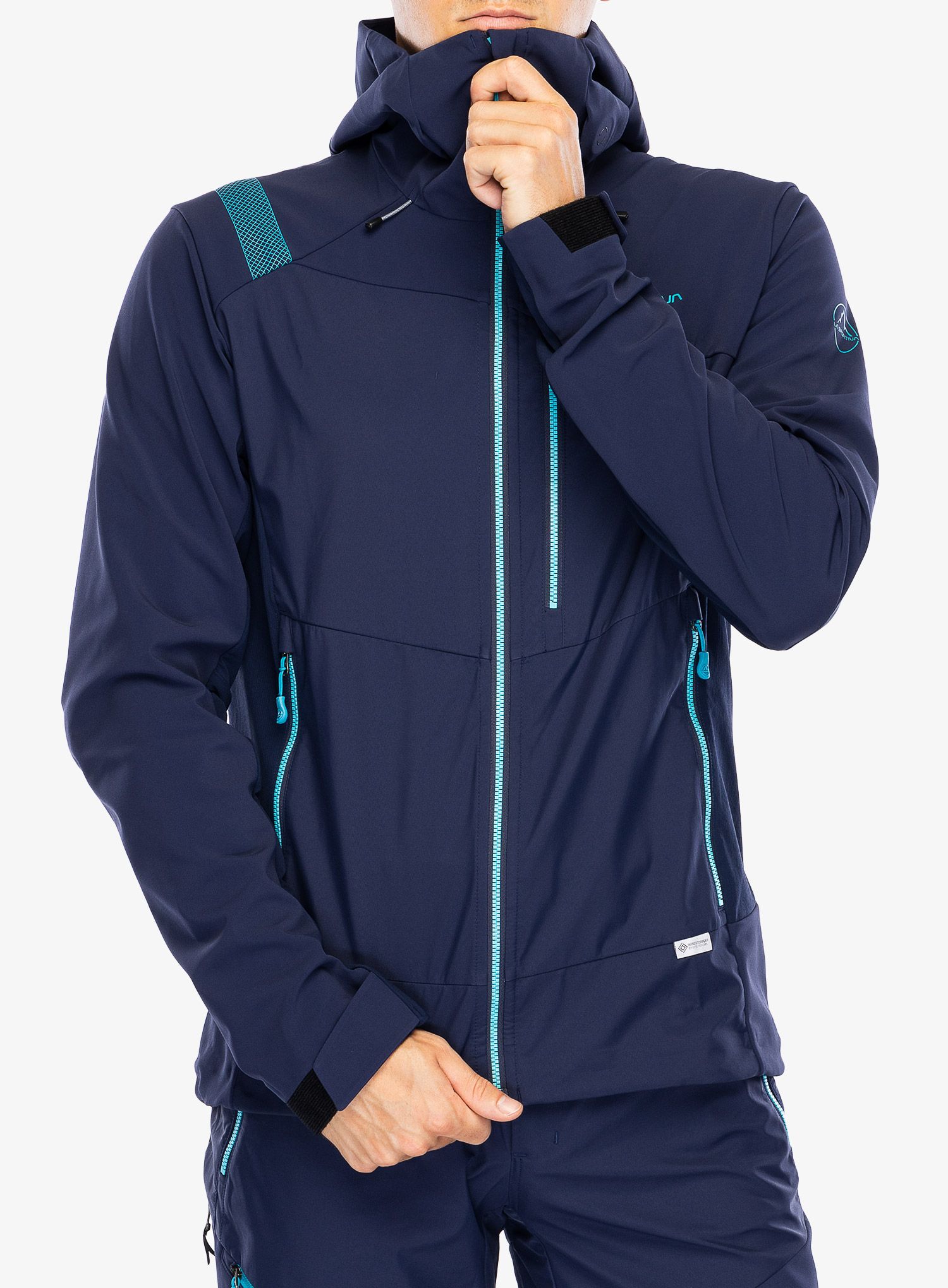 Softshellová bunda La Sportiva Alpine Guide Windstopper Jacket - deep sea
