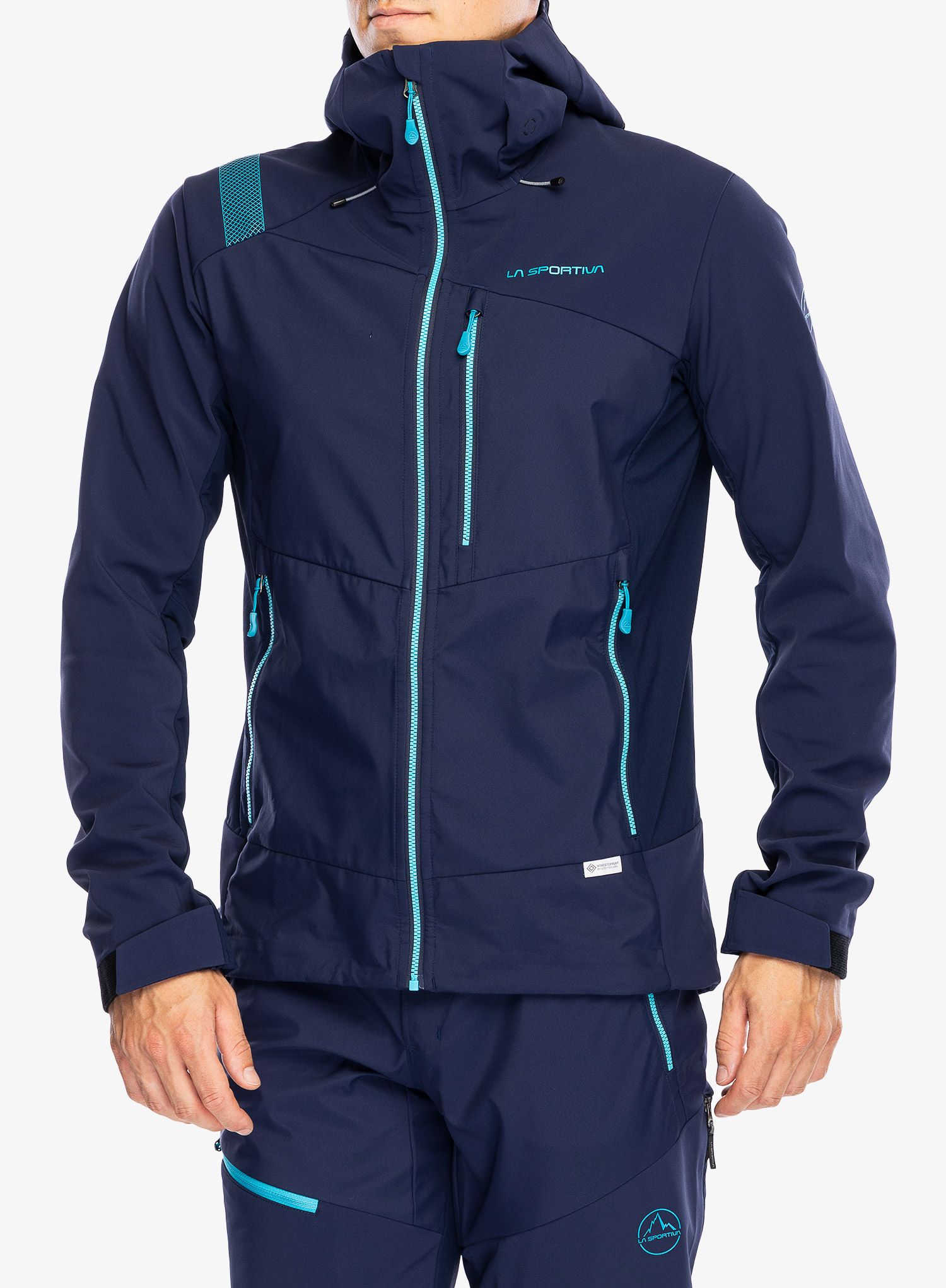 Softshellová bunda La Sportiva Alpine Guide Windstopper Jacket - deep sea