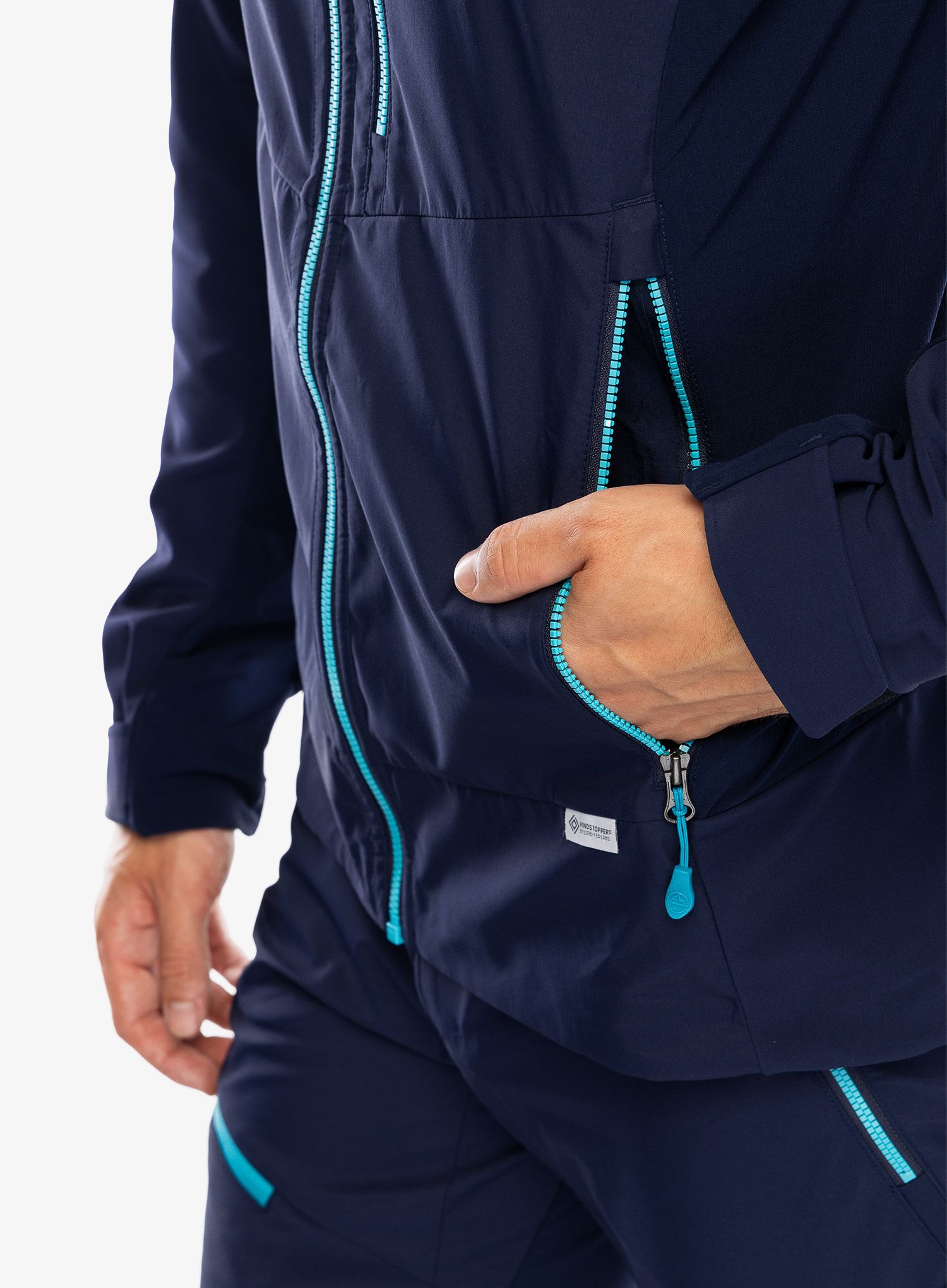 Softshellová bunda La Sportiva Alpine Guide Windstopper Jacket - deep sea