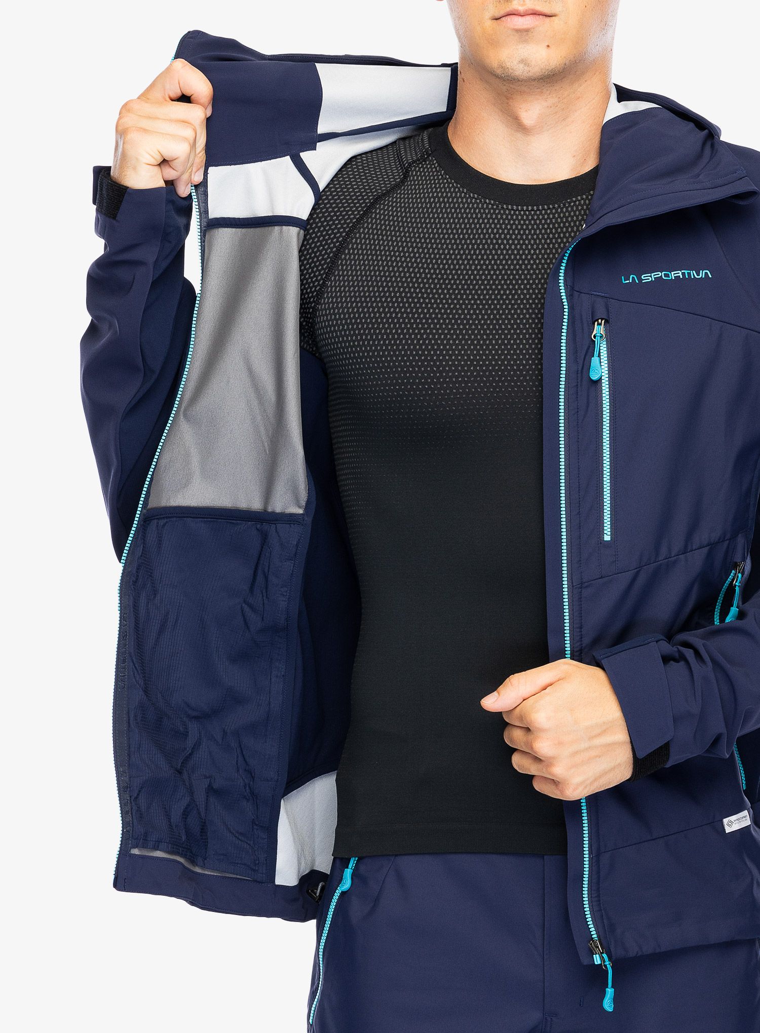 Softshellová bunda La Sportiva Alpine Guide Windstopper Jacket - deep sea