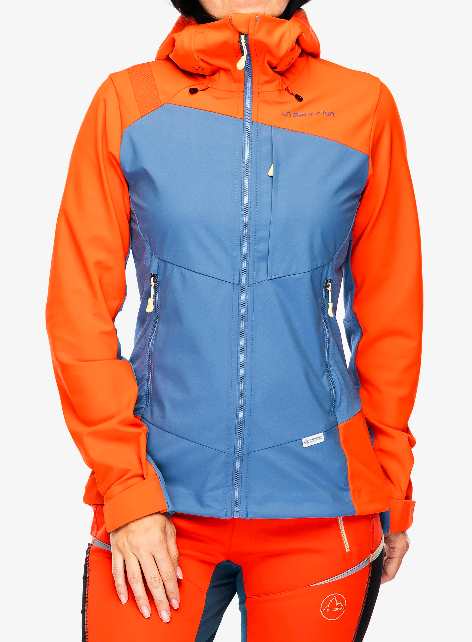 Softshellová bunda dámská La Sportiva Alpine Guide Windstopper Jacket - moonlight/cherry tomato