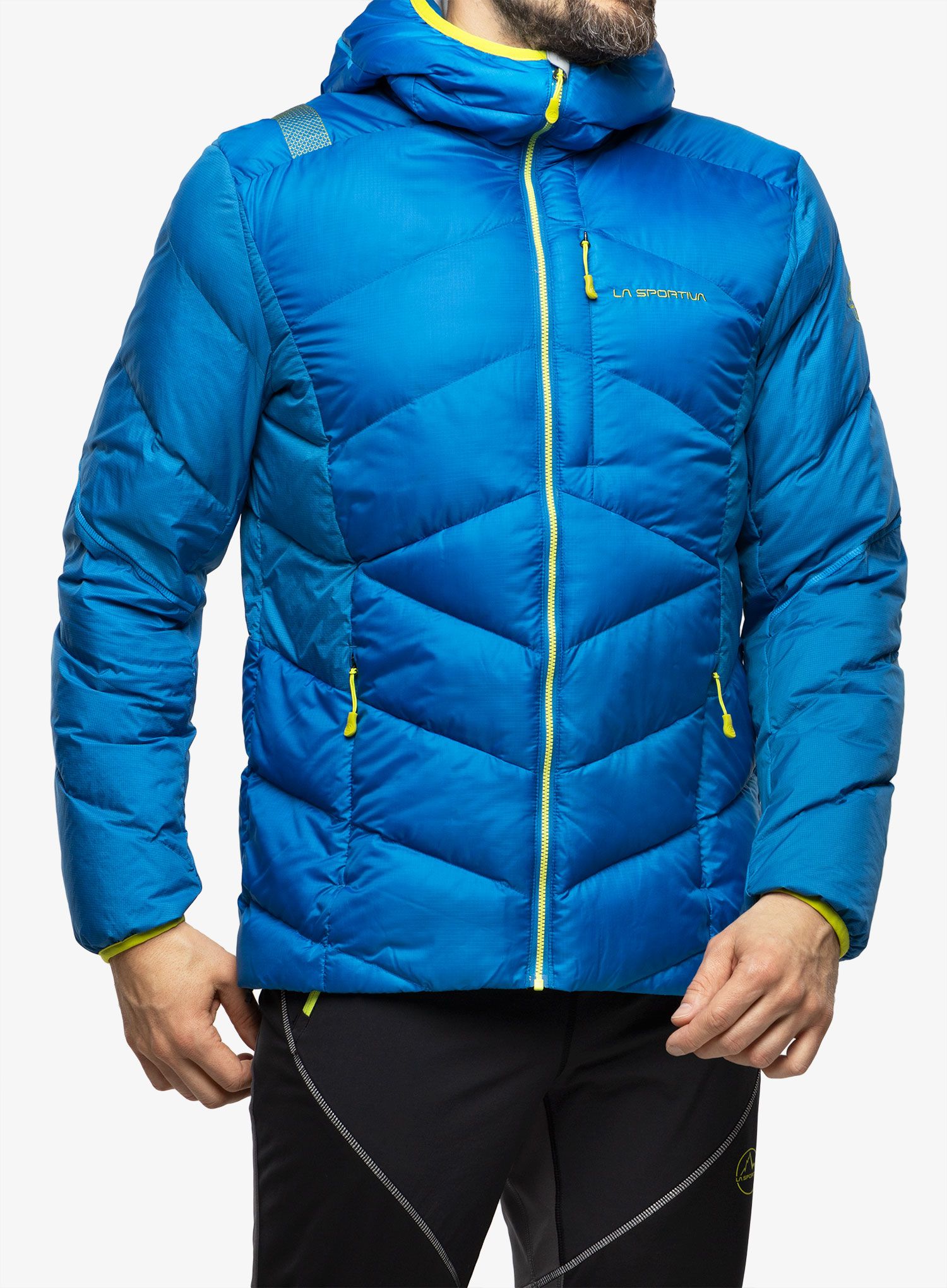 Péřová bunda La Sportiva Bivouac Down Jkt - electric blue/lime punch