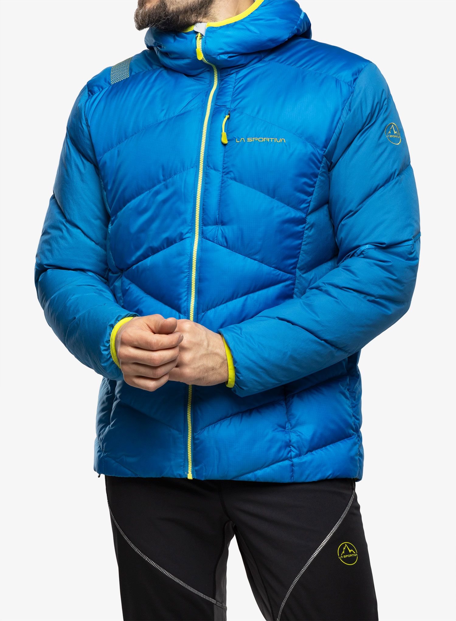Péřová bunda La Sportiva Bivouac Down Jkt - electric blue/lime punch