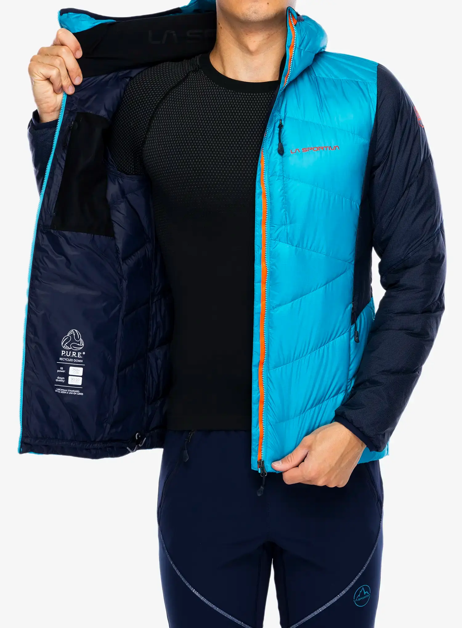 Péřová bunda La Sportiva Bivouac Down Jkt - tropic blue/deep sea