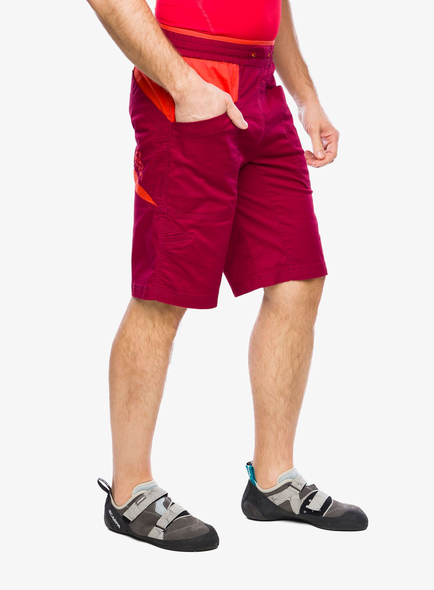 Lezecké kraťasy La Sportiva Bleauser Short - sangria/cherry tomato