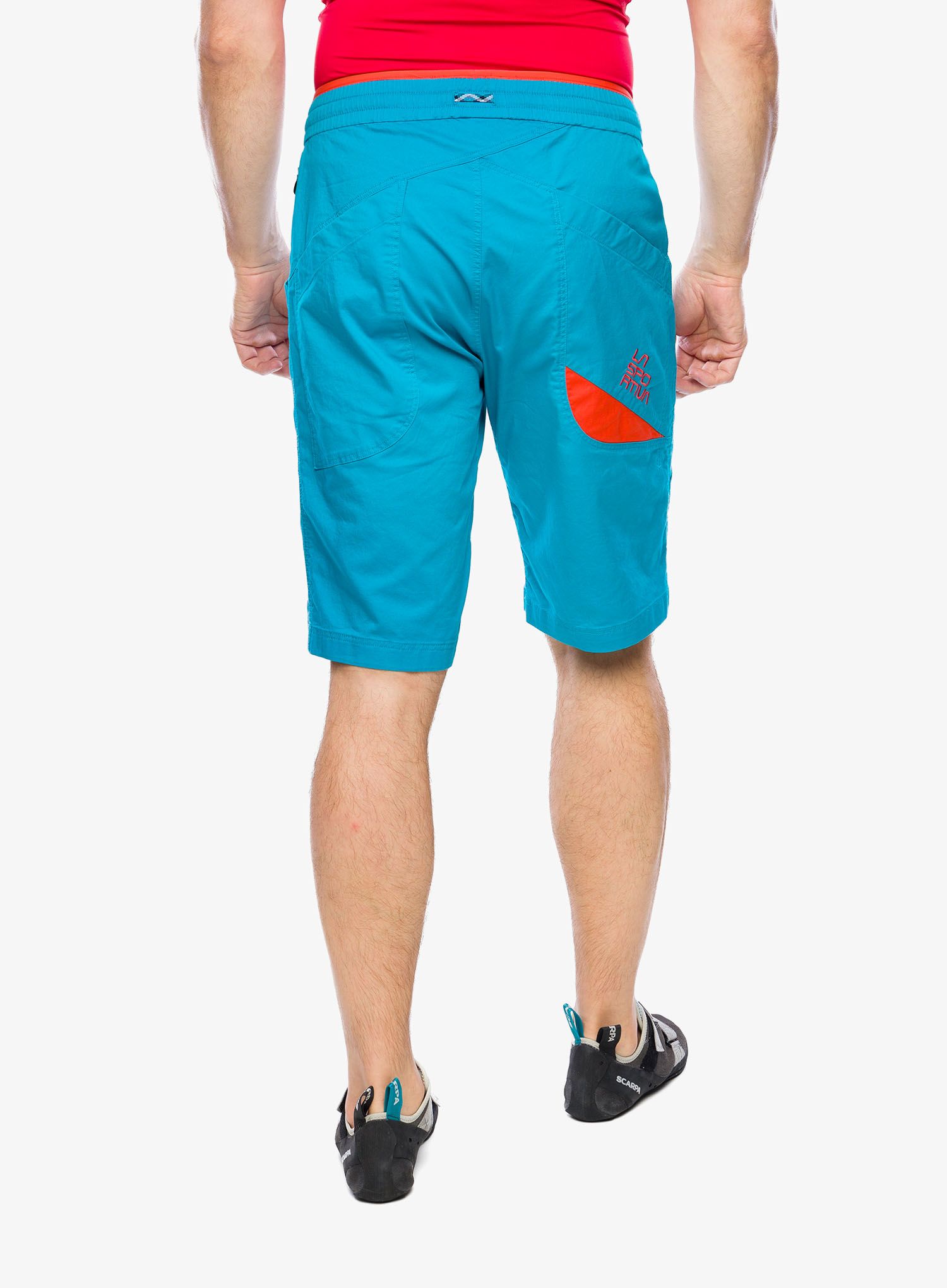 Lezecké kraťasy La Sportiva Bleauser Short - tropic blue/cherry tomato