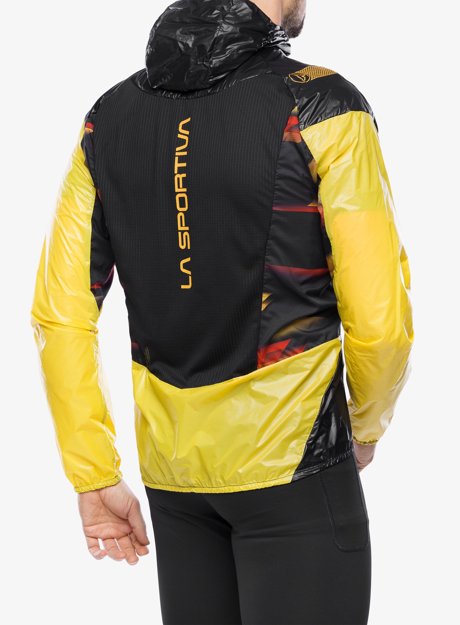 Bunda na běhání La Sportiva Blizzard Windbreaker Jkt - black/yellow
