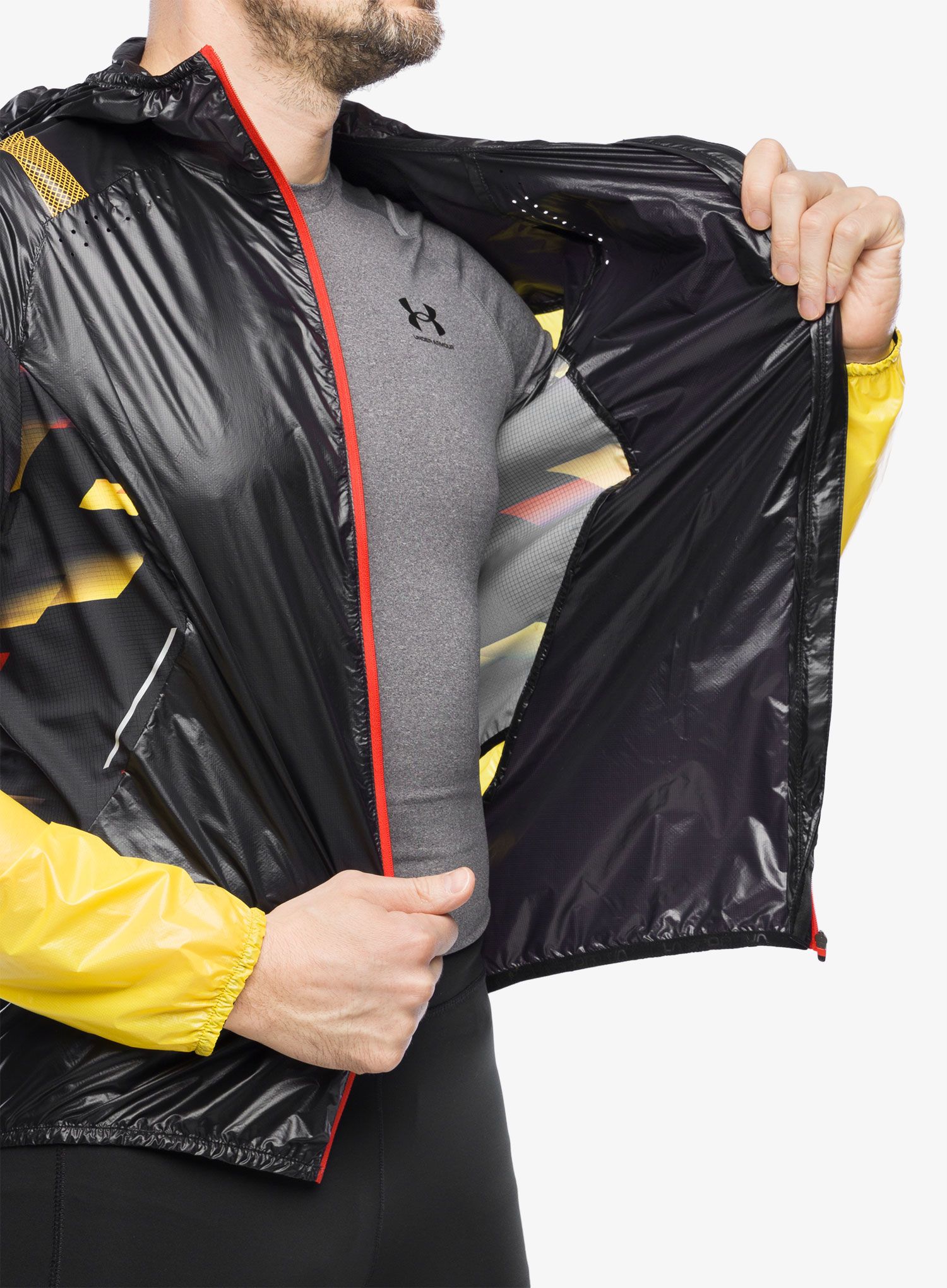 Bunda na běhání La Sportiva Blizzard Windbreaker Jkt - black/yellow