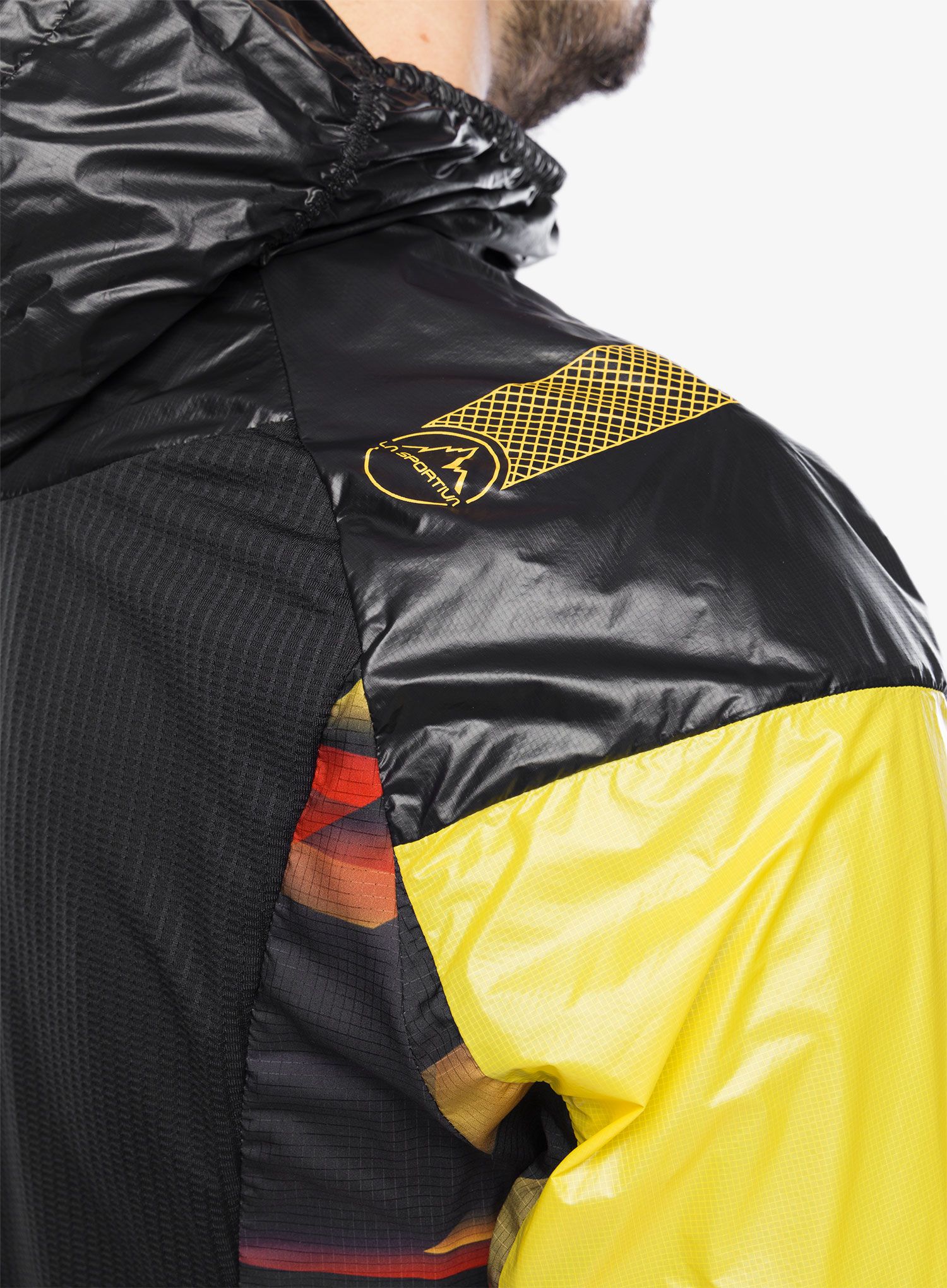 Bunda na běhání La Sportiva Blizzard Windbreaker Jkt - black/yellow