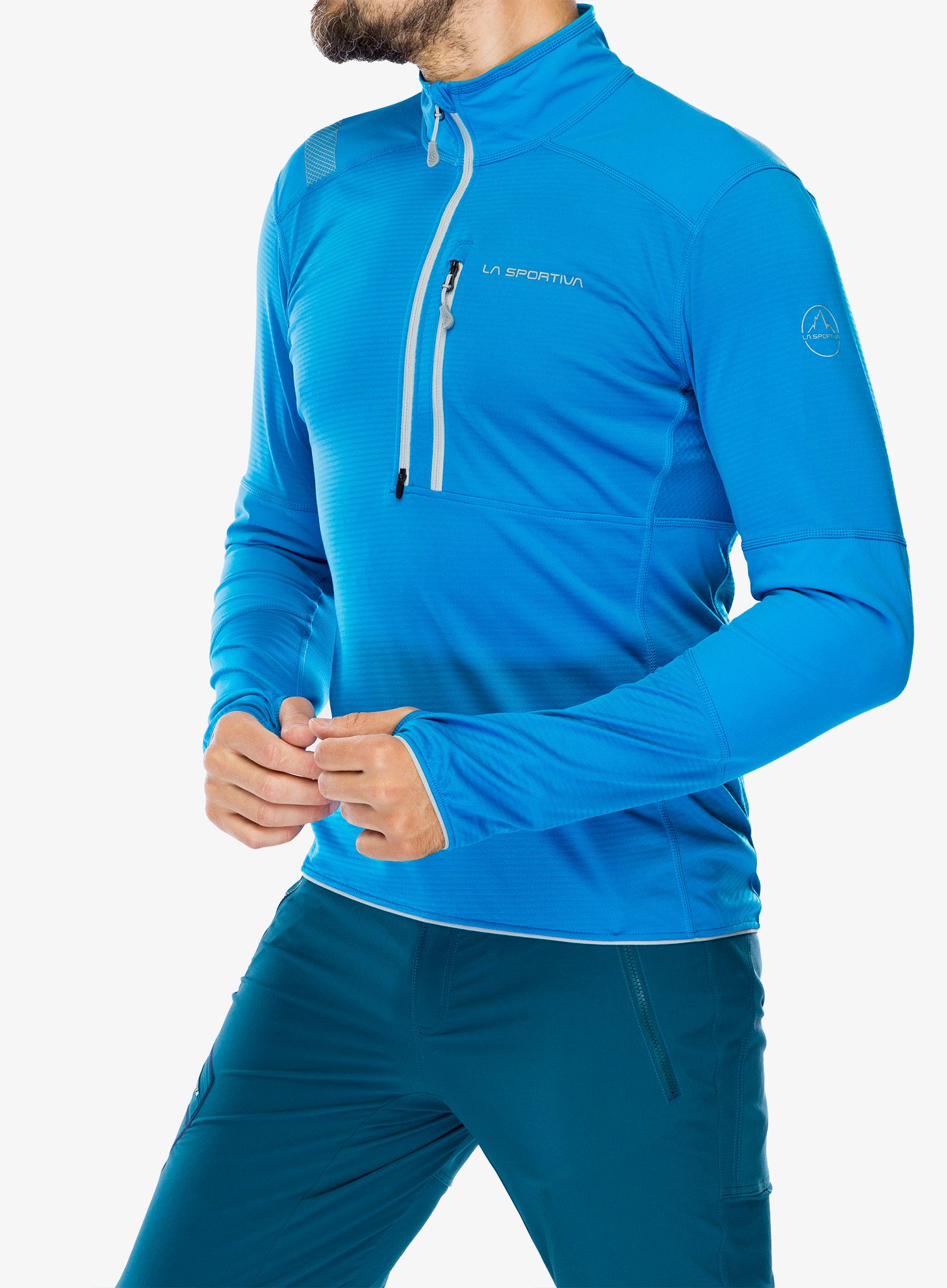 Mikina La Sportiva Bockmattli 2.0 Ls Tech Shirt - electric blue