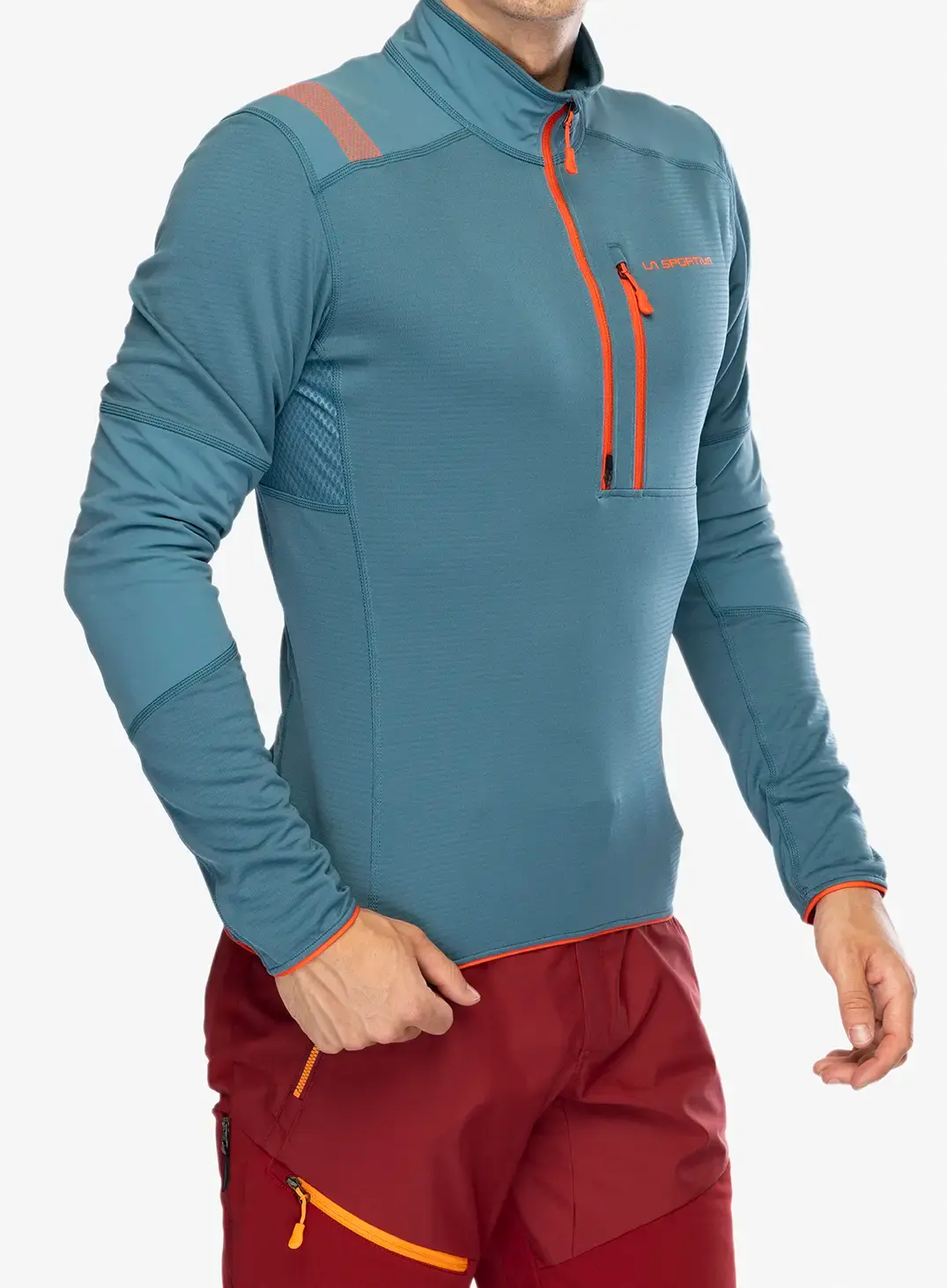 Mikina se zipem La Sportiva Bockmattli 2.0 LS Tech Shirt - hurricane