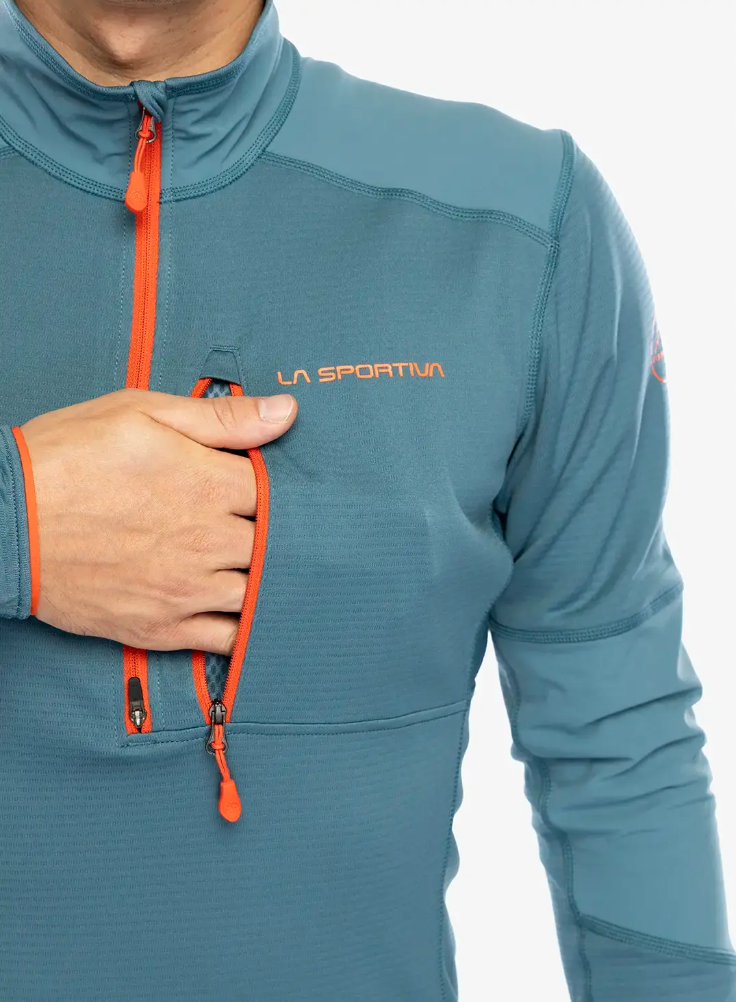 Mikina se zipem La Sportiva Bockmattli 2.0 LS Tech Shirt - hurricane