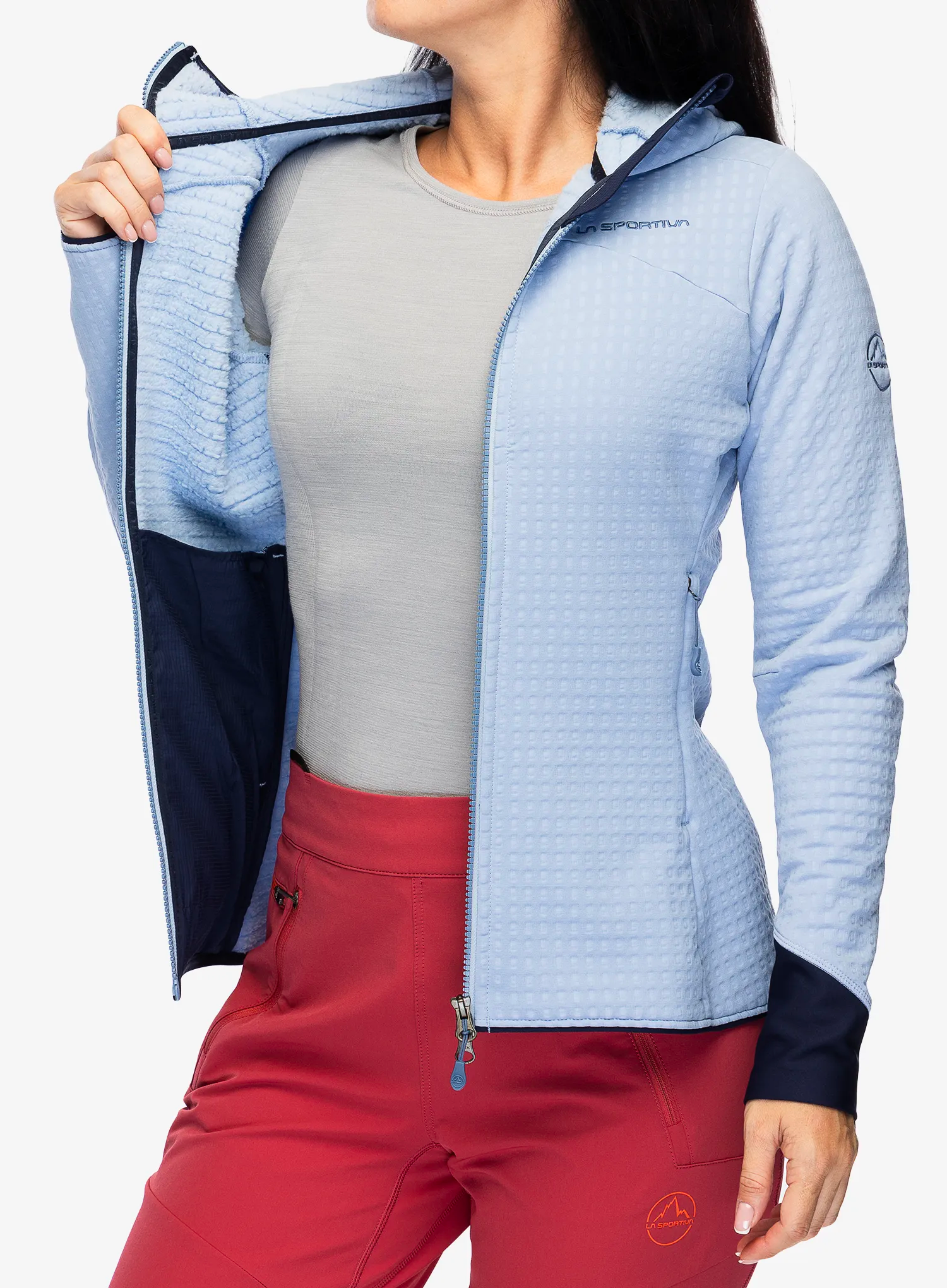 Fleecová mikina dámská La Sportiva Bristen Thermal Hoody - stone blue/moonlight