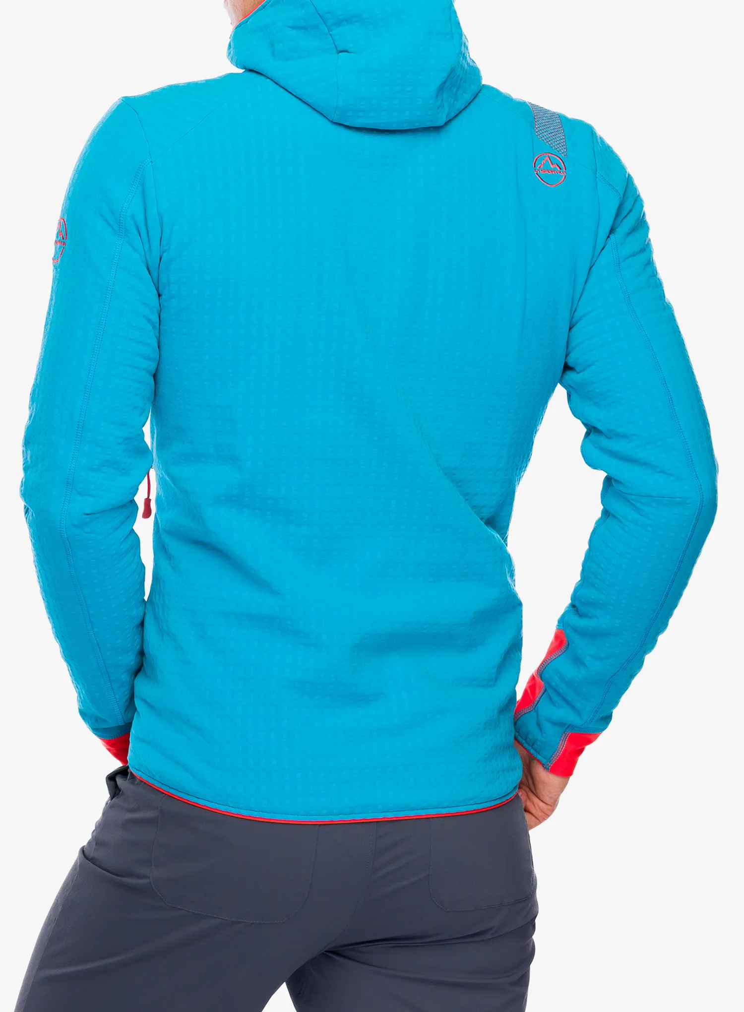 Fleecová bunda La Sportiva Bristen Thermal Hoody - tropic blue/cherry tomato