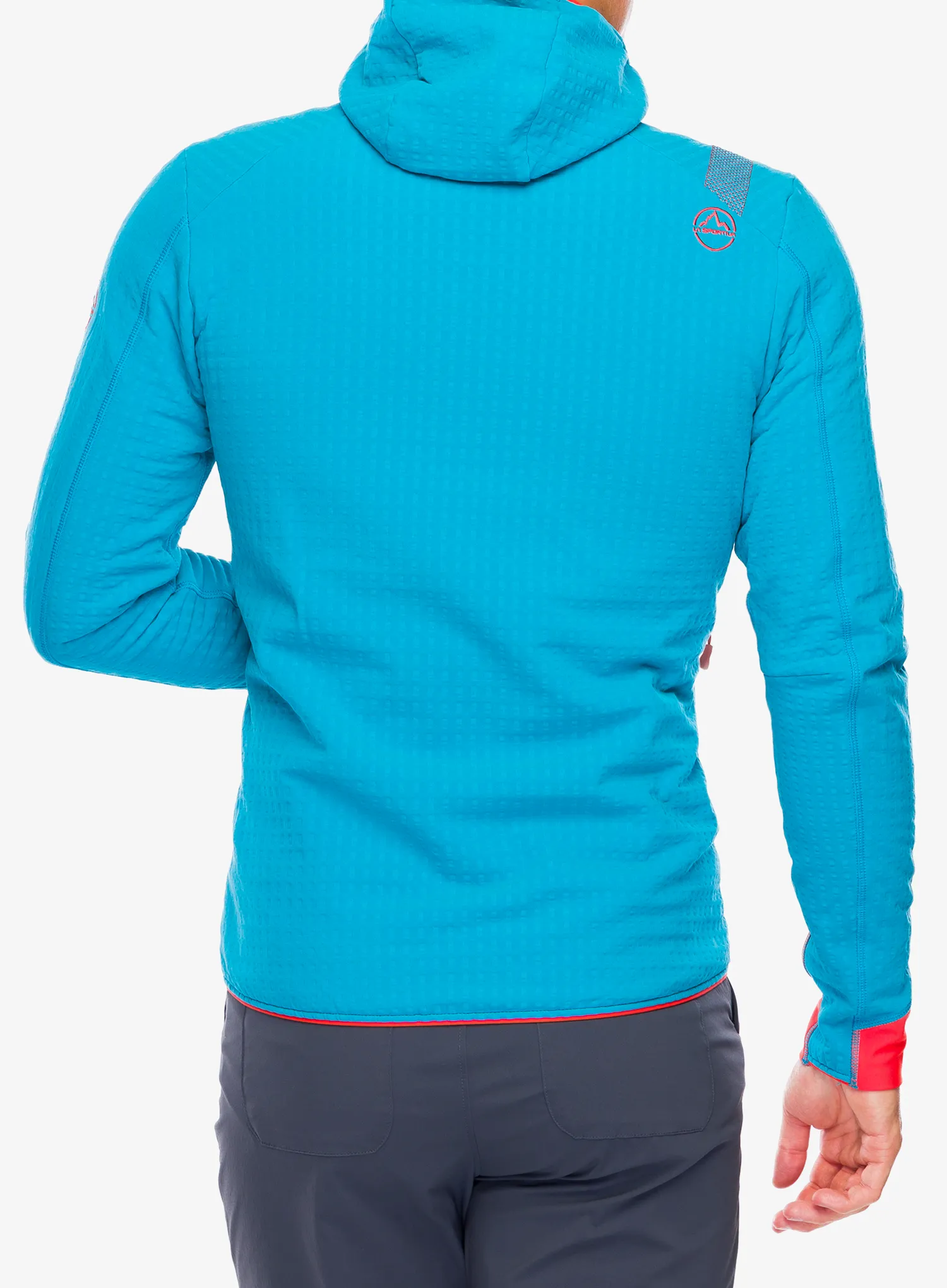 Fleecová bunda La Sportiva Bristen Thermal Hoody - tropic blue/cherry tomato