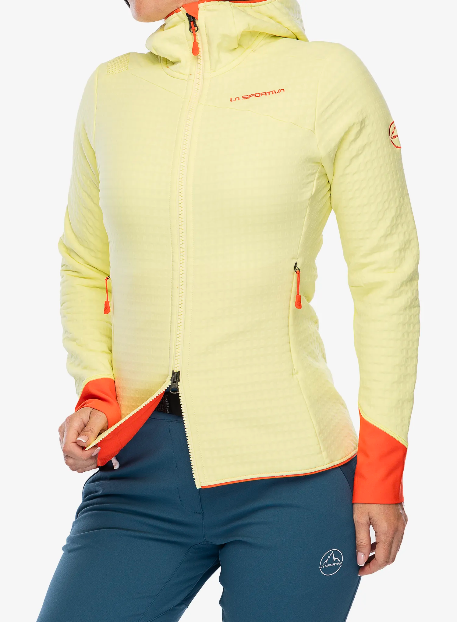 Fleecová mikina dámská La Sportiva Bristen Thermal Hoody - zest/cherry tomato