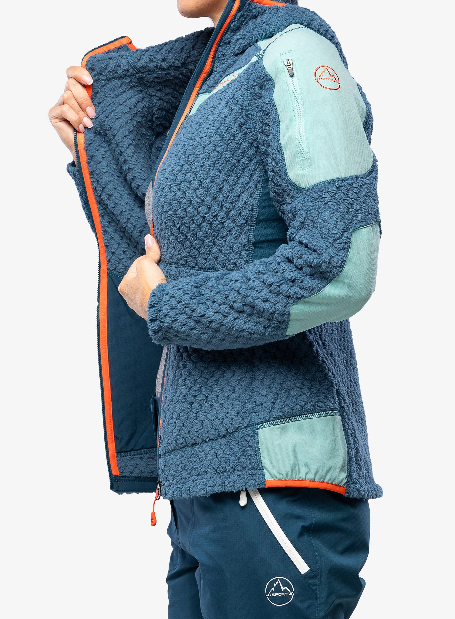 Dámská mikina s kapucí La Sportiva Bristen Thermal Jkt - storm blue/iceberg