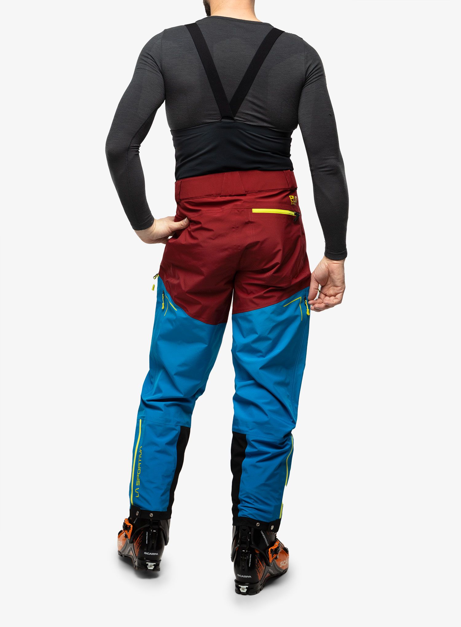 Lyžařské kalhoty La Sportiva Chaser Evo Shell Bib Pant - electric blue/sangria