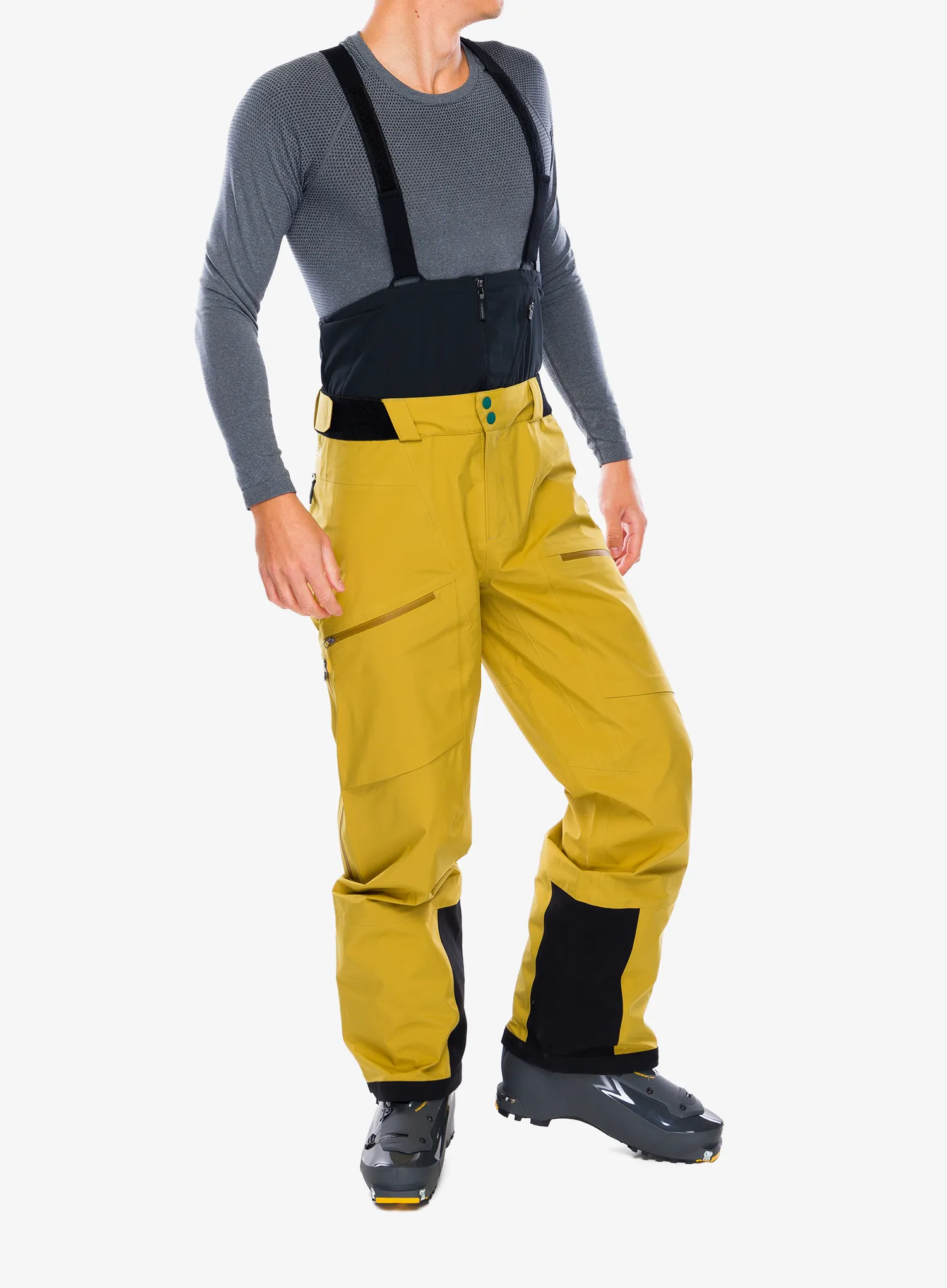 Lyžařské kalhoty La Sportiva Chaser Evo Shell Bib Pant - savana/bamboo