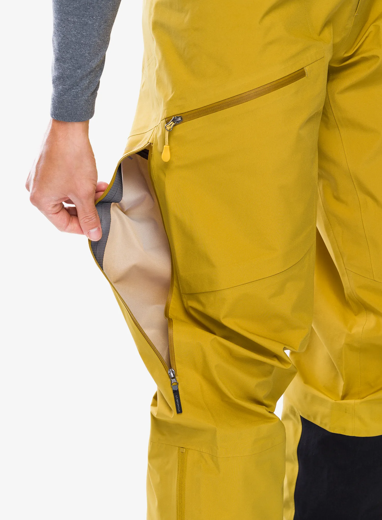 Lyžařské kalhoty La Sportiva Chaser Evo Shell Bib Pant - savana/bamboo