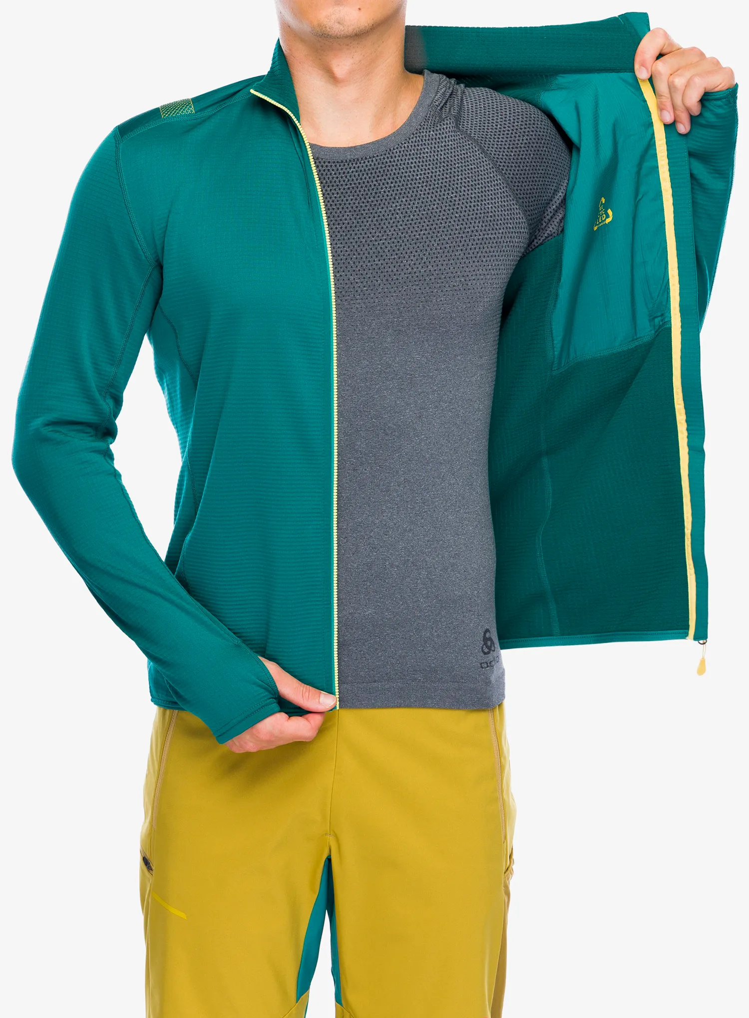 Mikina bez kapuce La Sportiva Chill Jacket - everglade/bamboo