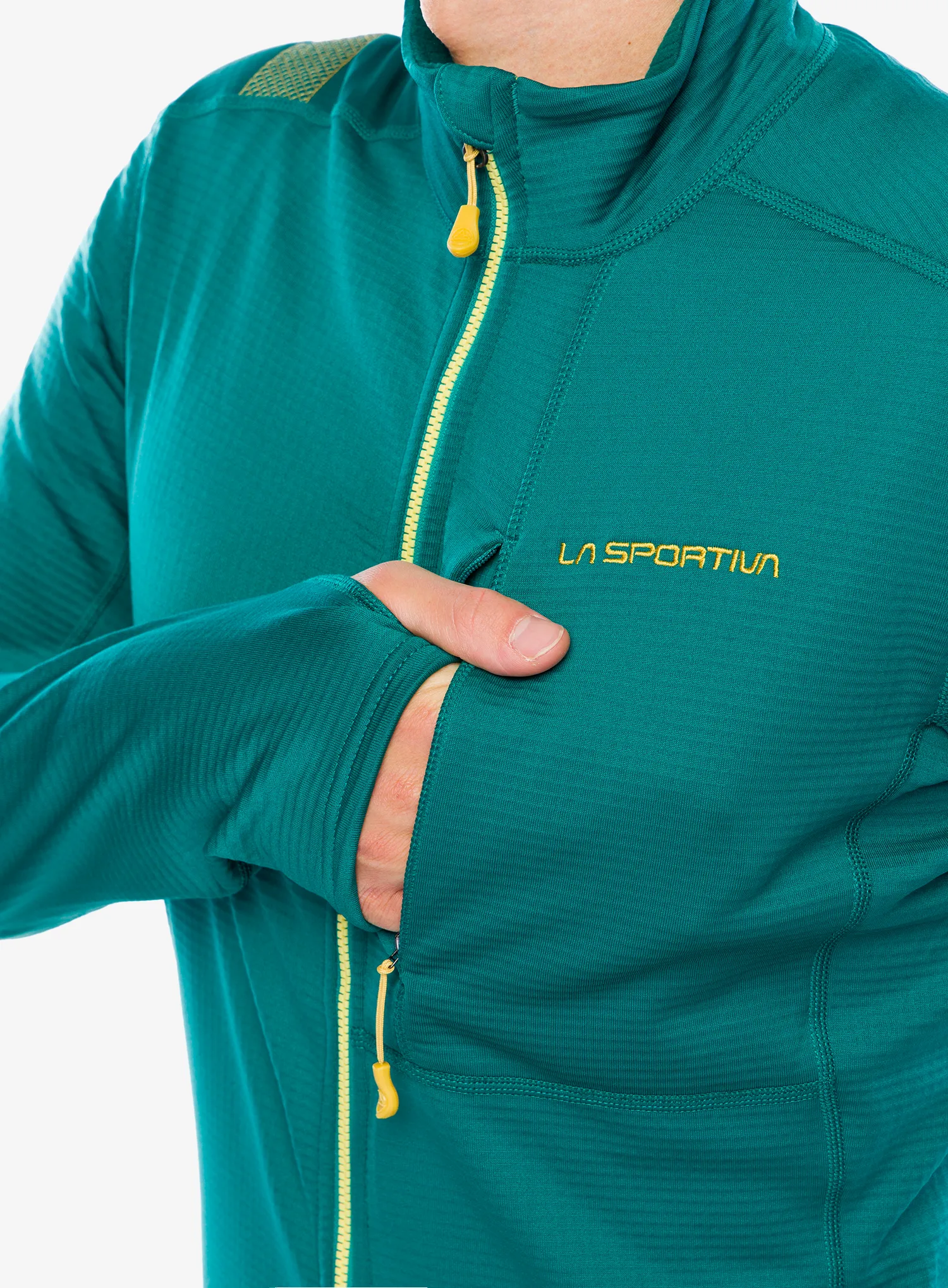 Mikina bez kapuce La Sportiva Chill Jacket - everglade/bamboo