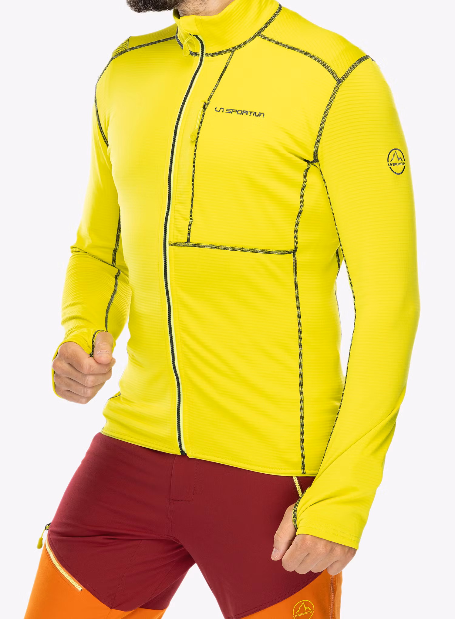 Rozepínací mikina La Sportiva Chill Jacket - lime punch/carbon