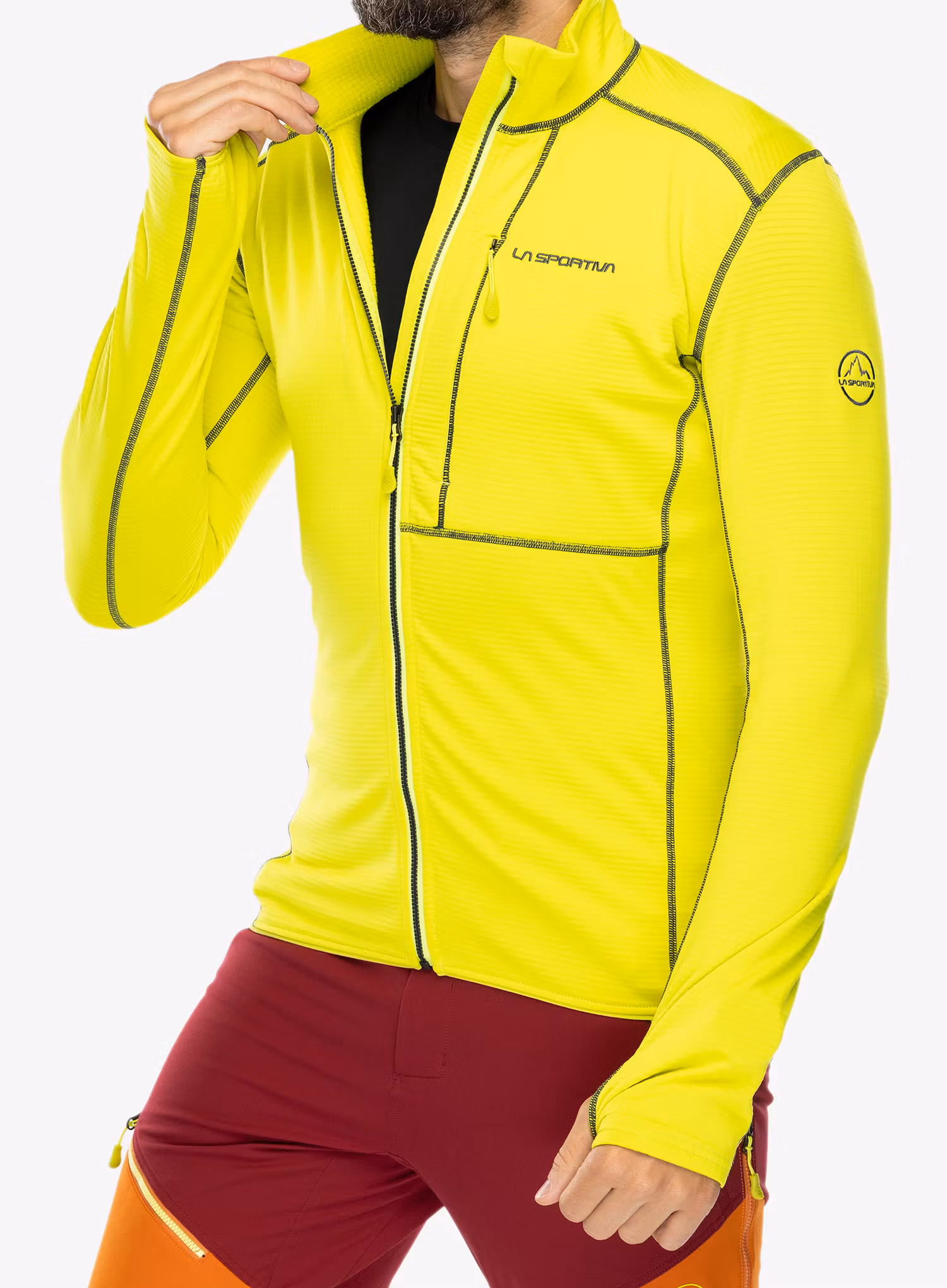Rozepínací mikina La Sportiva Chill Jacket - lime punch/carbon