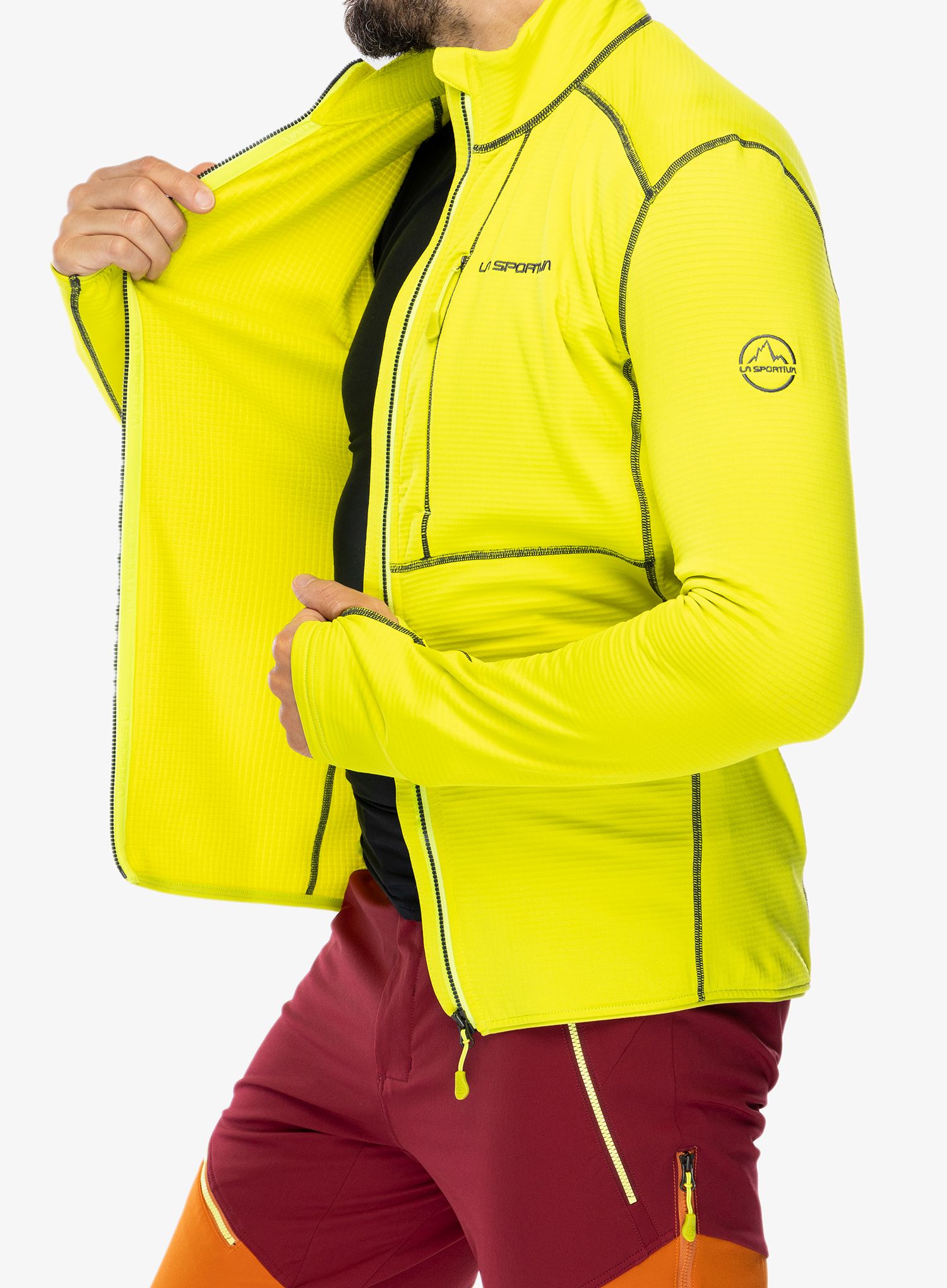 Rozepínací mikina La Sportiva Chill Jacket - lime punch/carbon